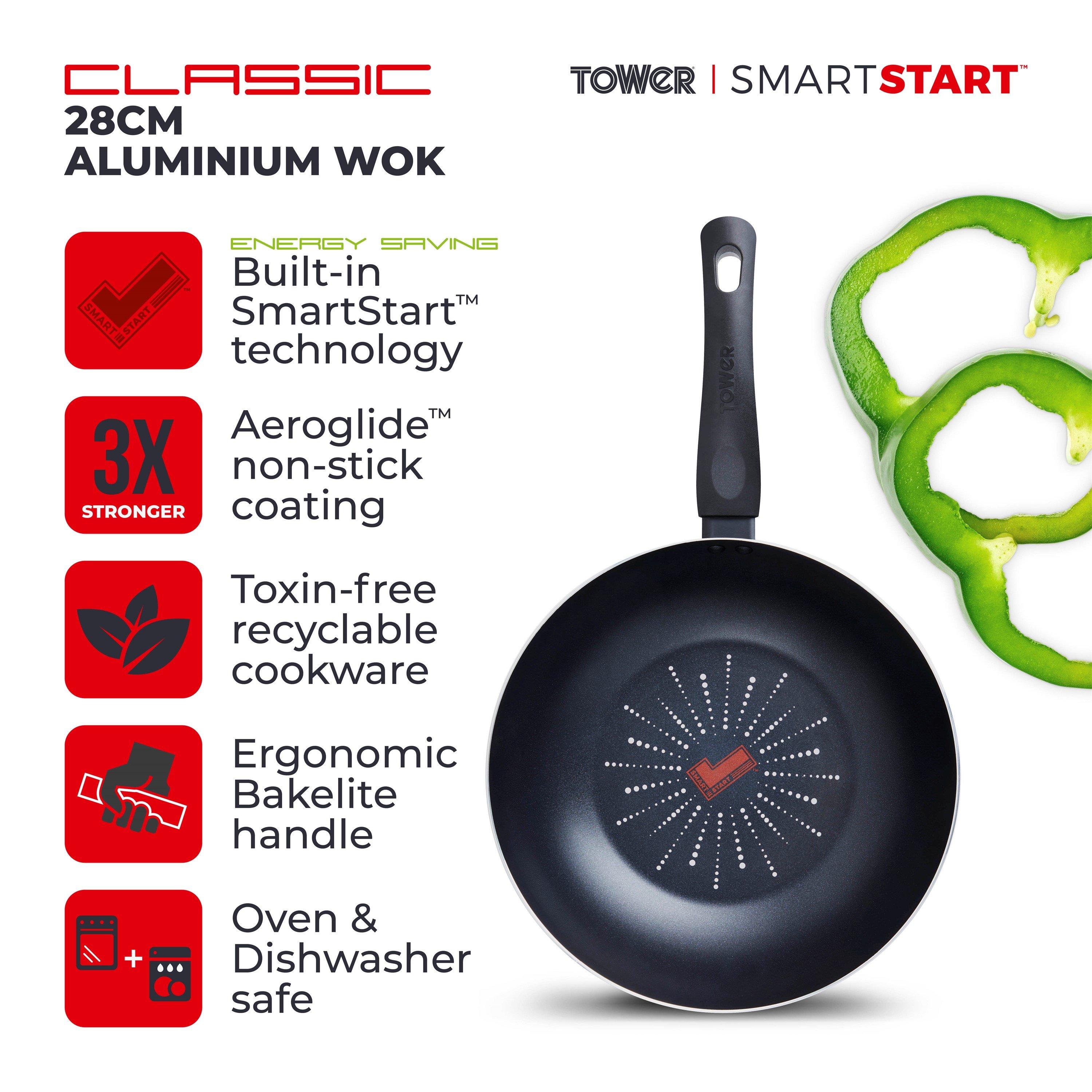 Black - Tower - Smart Start Classic 28cm Wok - 2