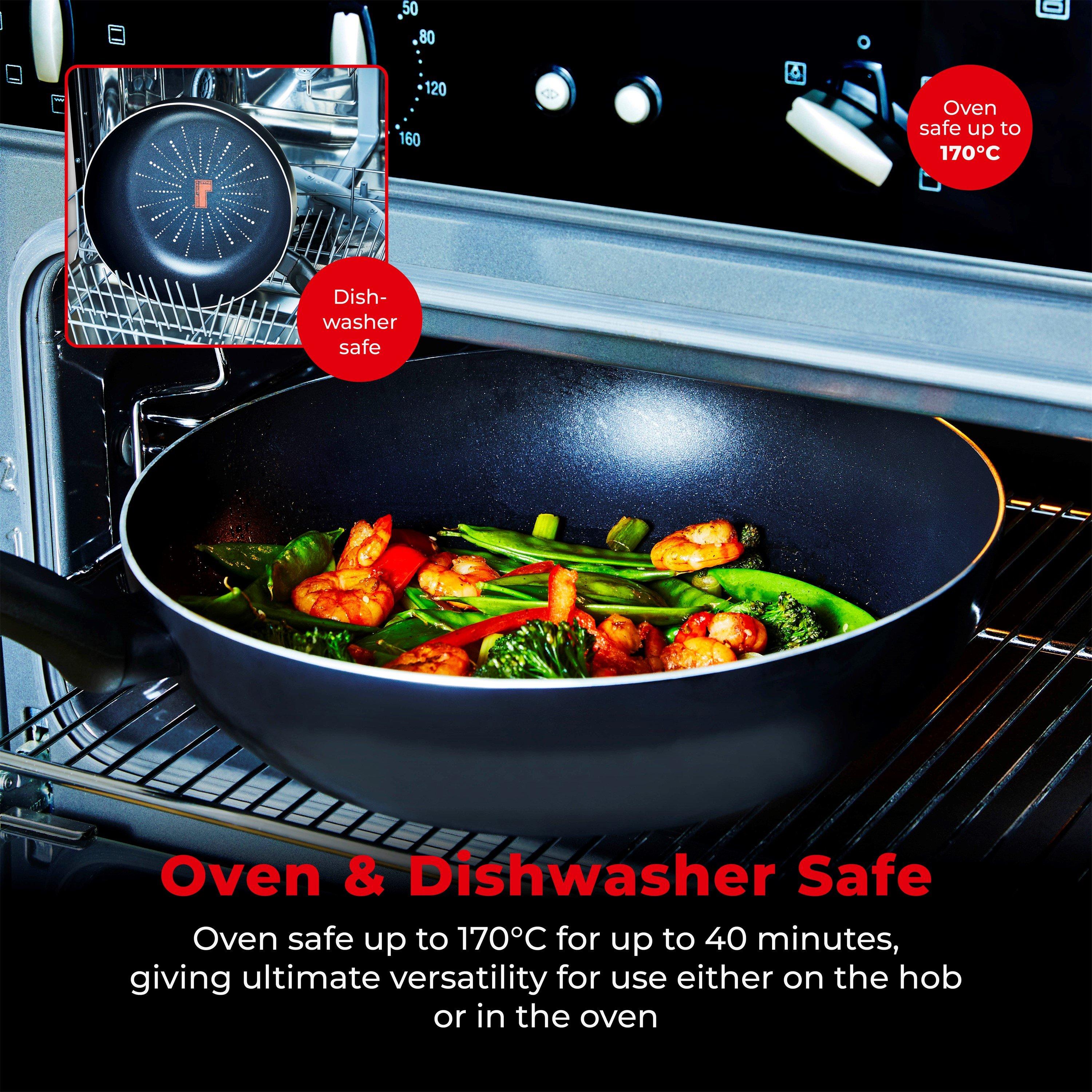 Black - Tower - Smart Start Classic 28cm Wok - 6