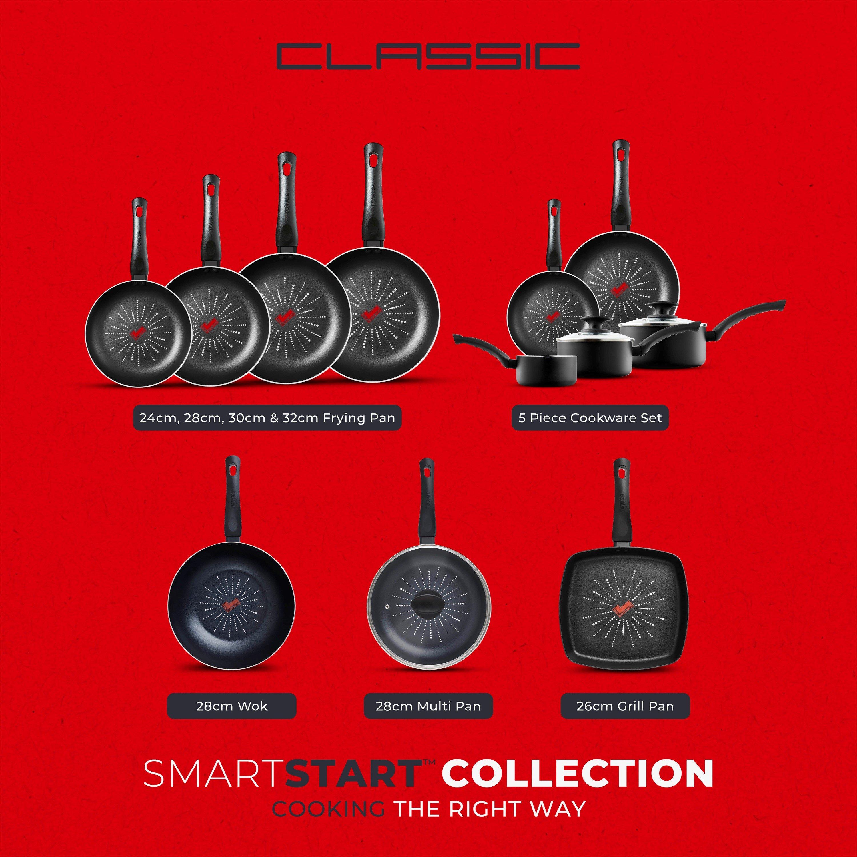 Black - Tower - Smart Start Classic 28cm Wok - 9