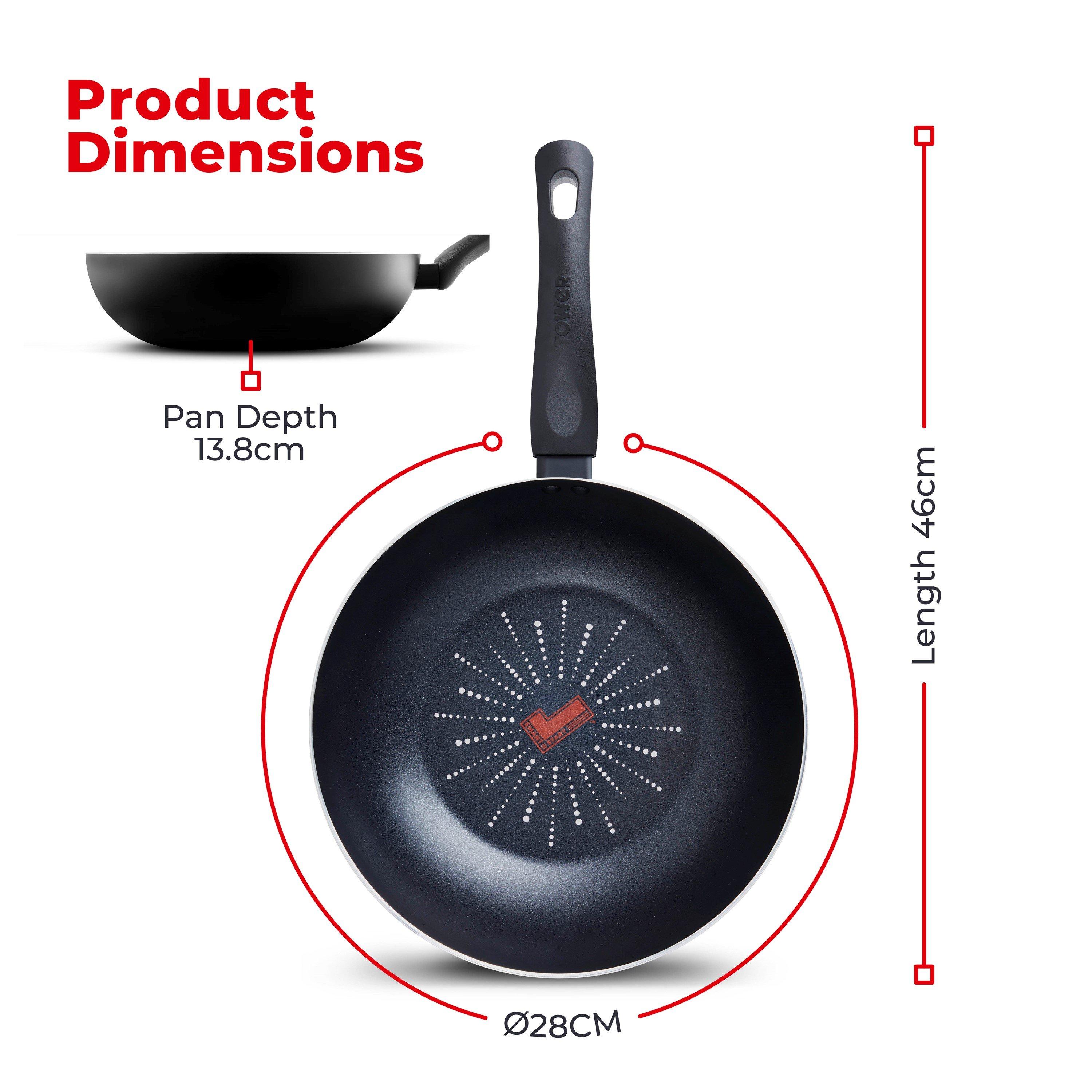 Black - Tower - Smart Start Classic 28cm Wok - 10