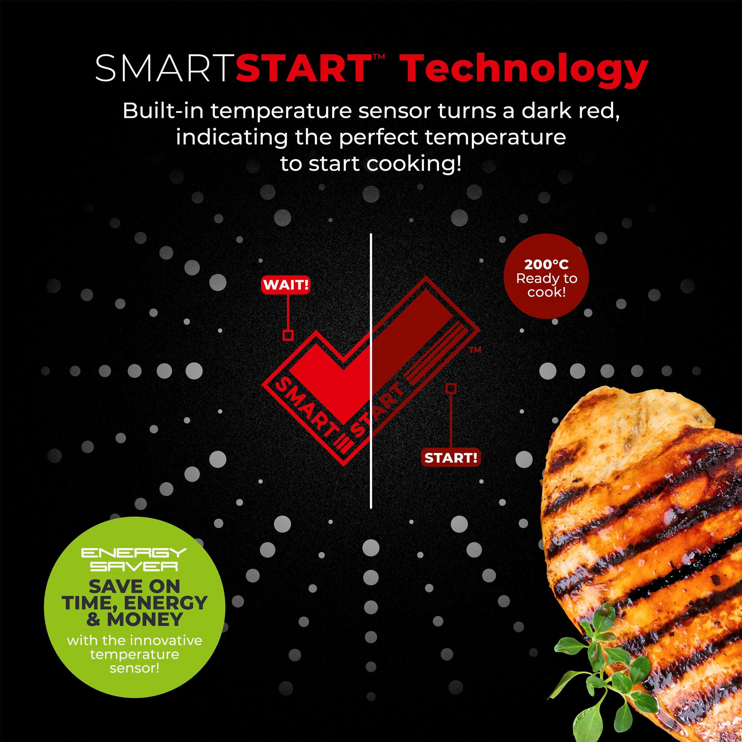 Black - Tower - Smart Start Classic 26cm Grill Pan - 3