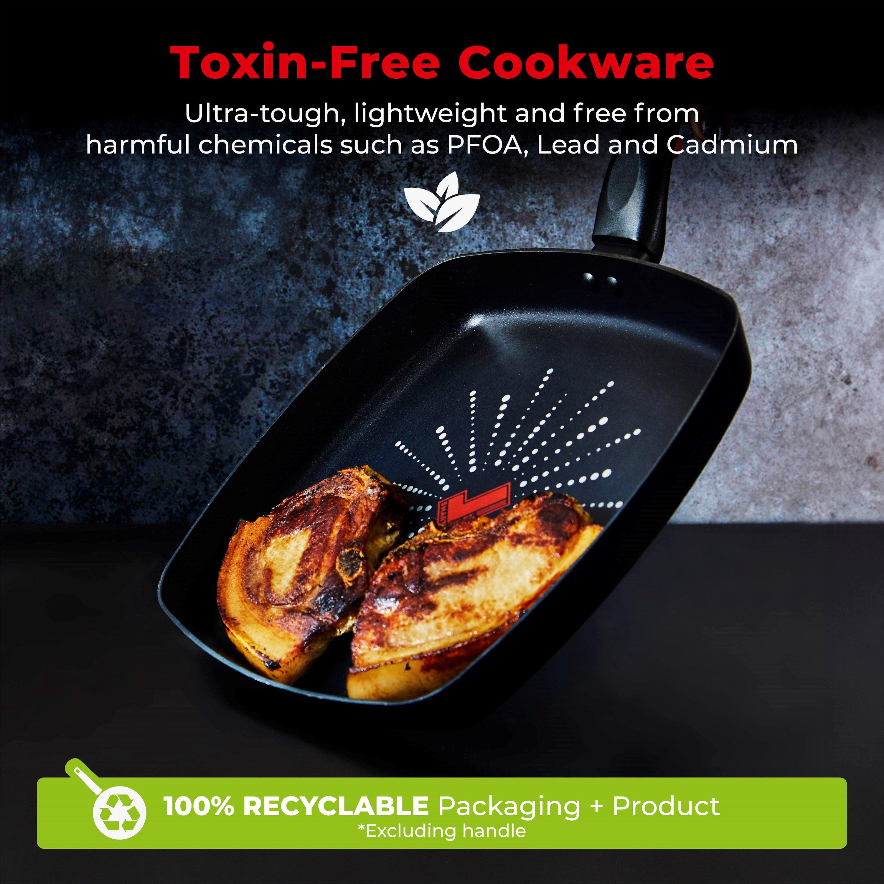 Black - Tower - Smart Start Classic 26cm Grill Pan - 7