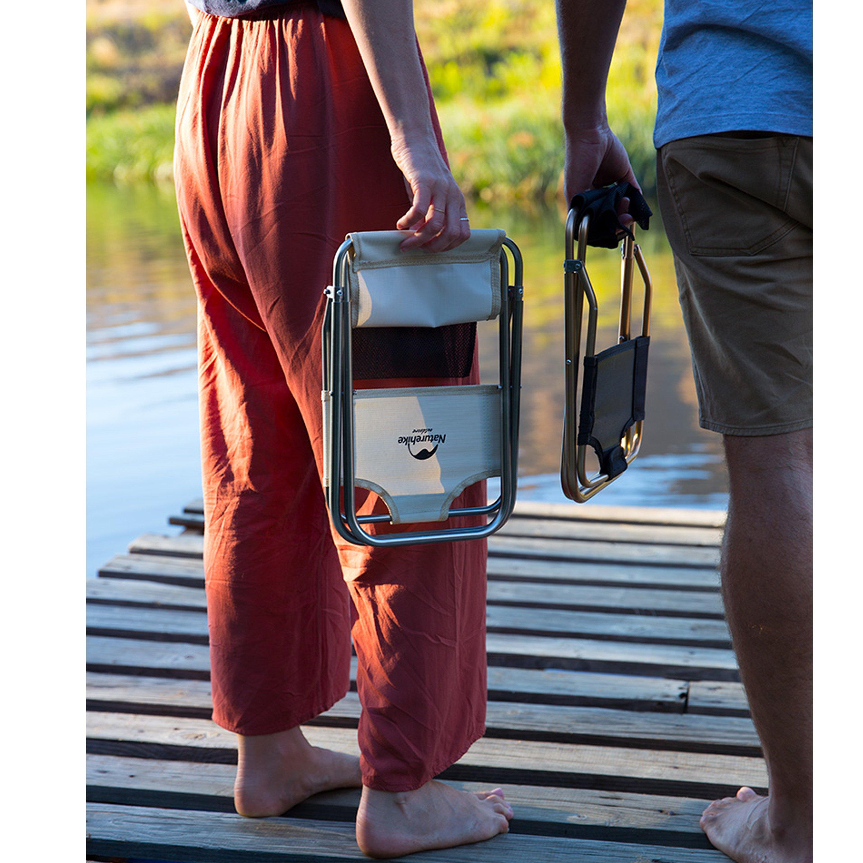 Khaki - Naturehike - Naturehike Yamami L03 Folding Stool with Backrest - 2