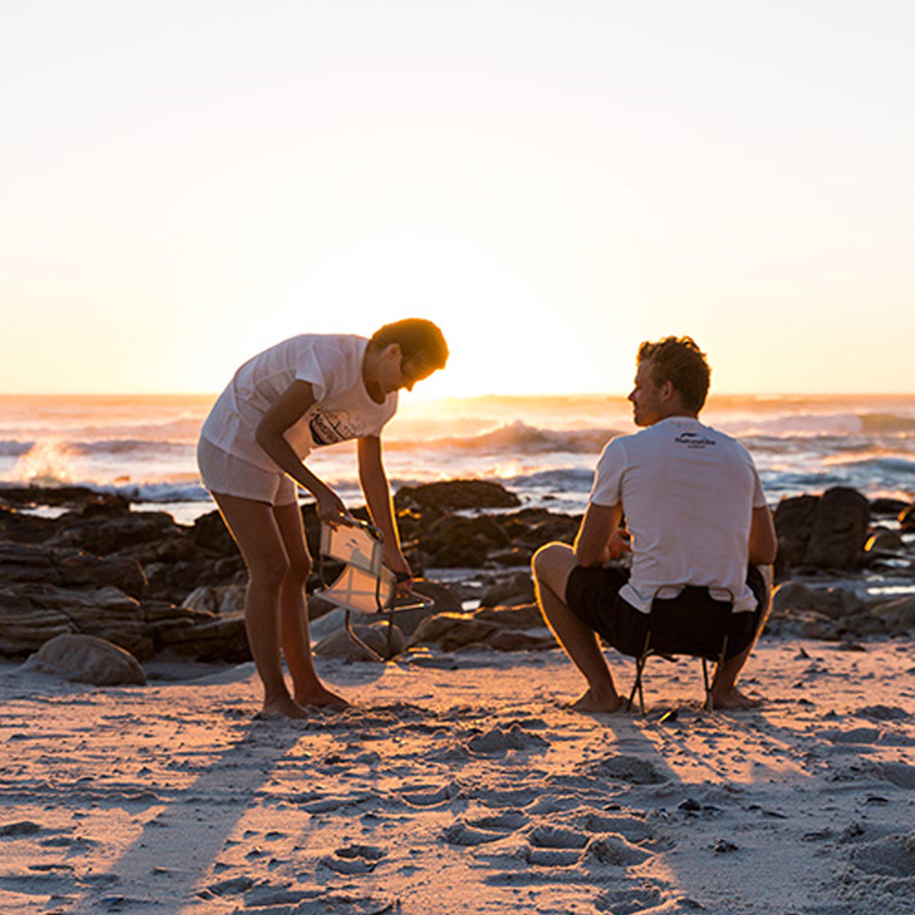 Khaki - Naturehike - Naturehike Yamami L03 Folding Stool with Backrest - 4