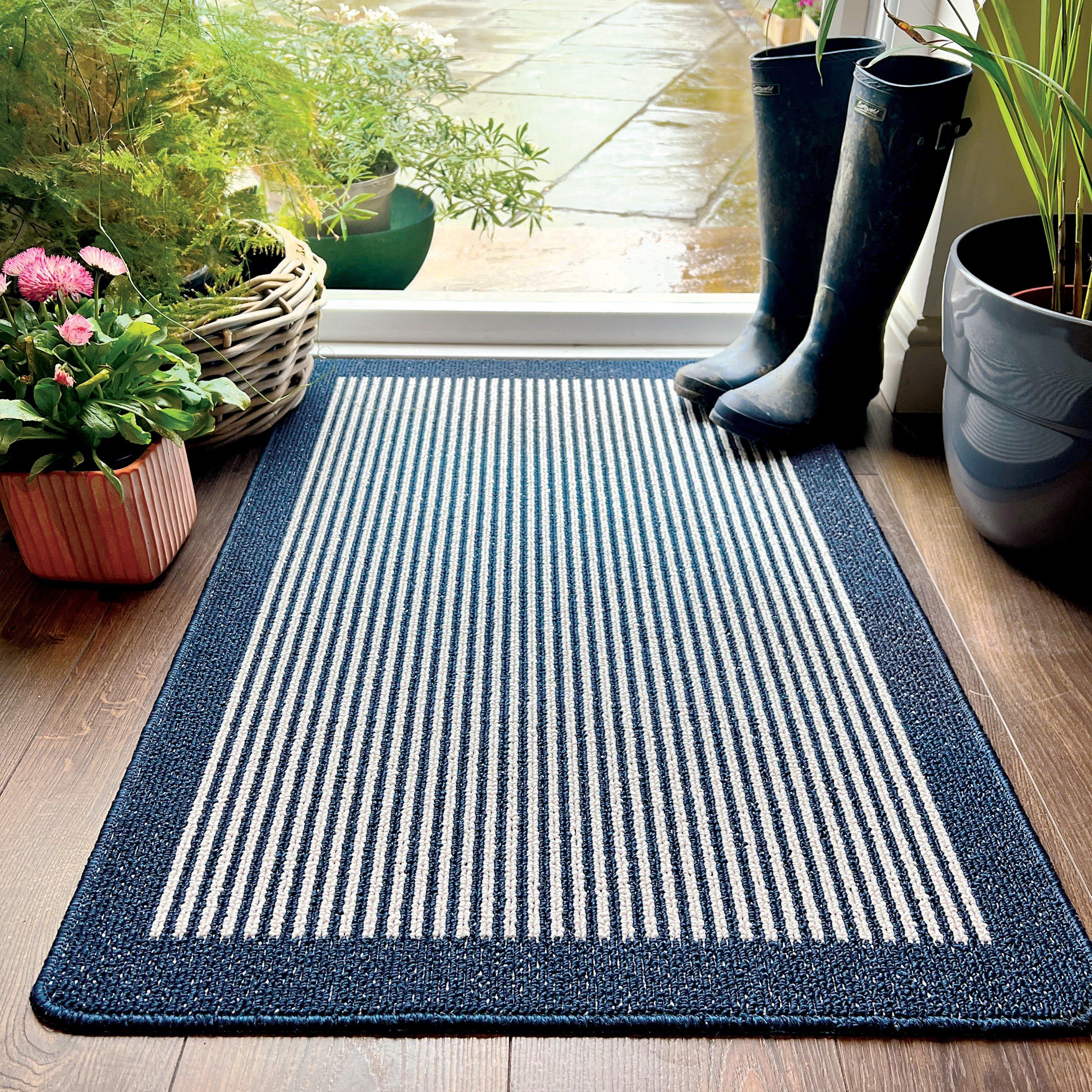 Navy - My Mat - My Stain Resistant Stripe Navy - 1