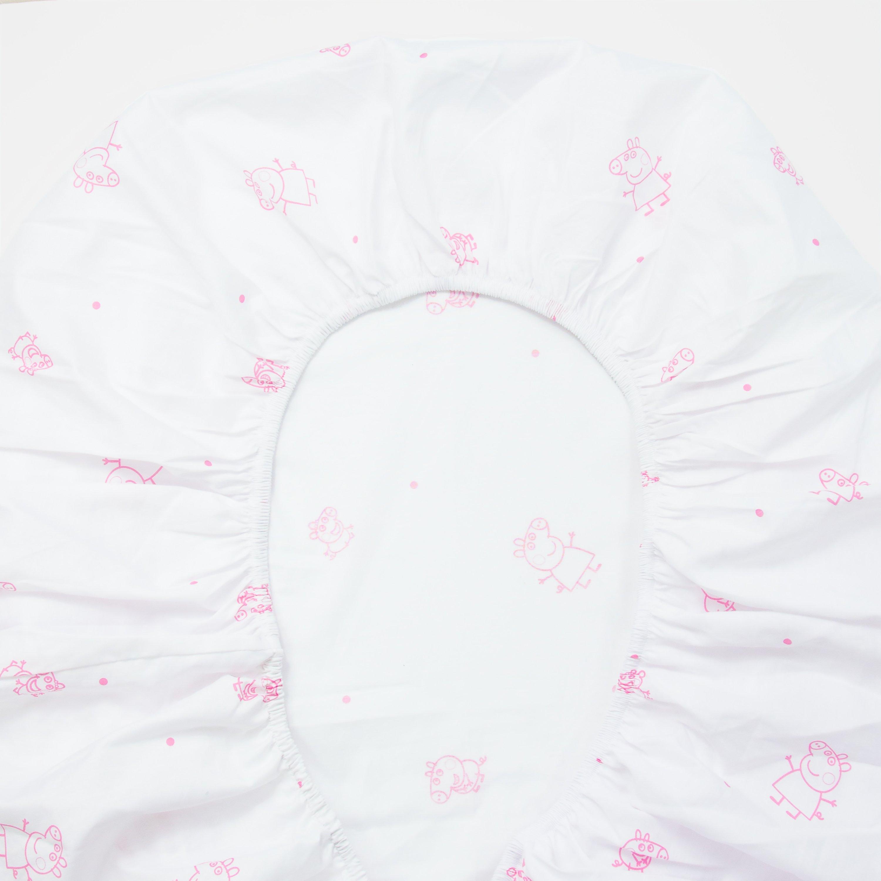 White - Peppa Pig - Peppa Pig Prancer Junior Fitted Sheet - 2