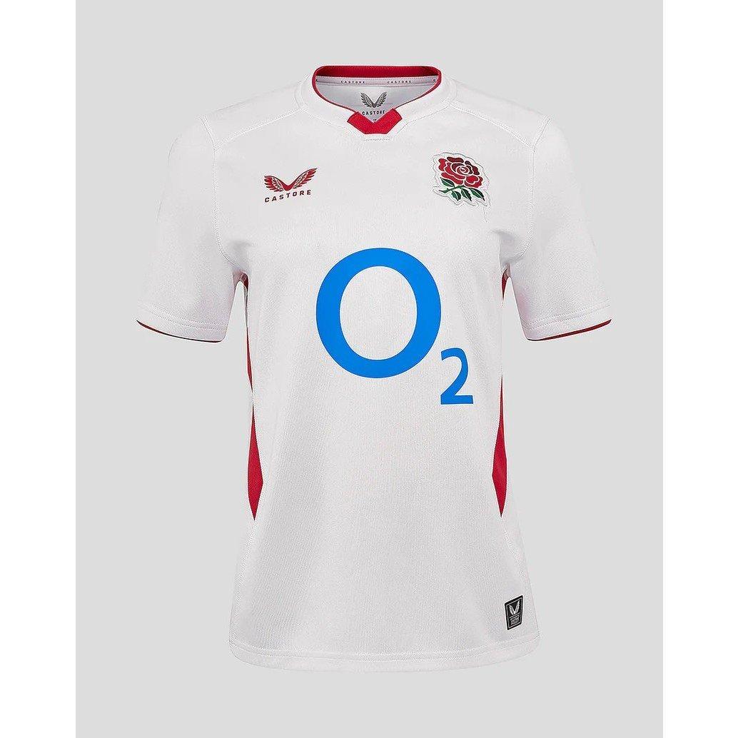 Castore Women's England Rugby Home Shirt 2025 - White/Red - 18 (2XL)