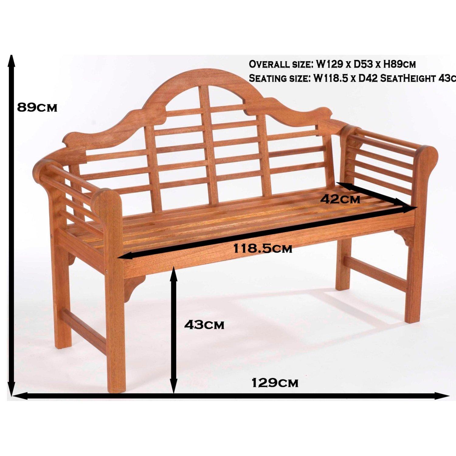 Natural - Greenhurst - Lutyens Style Bench - 3