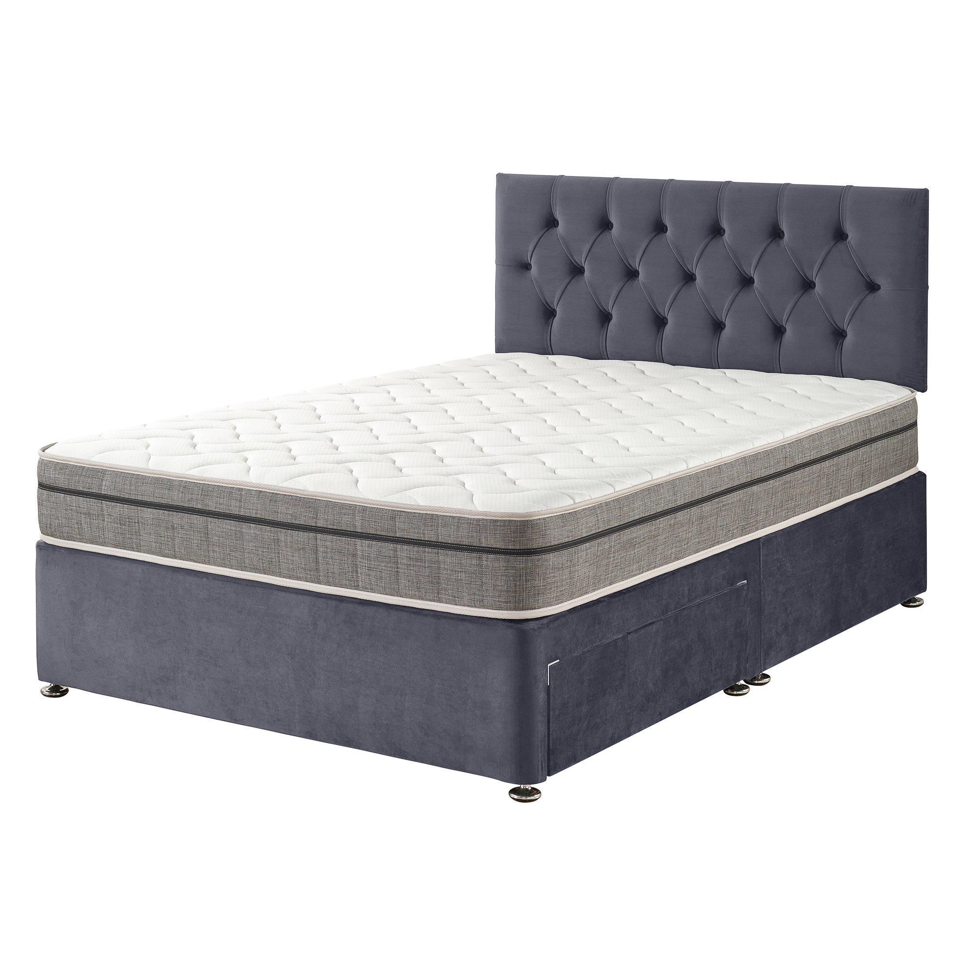 Grey - Aspire - Aspire Olivier Divan with Mattress 4 Drawers - 6