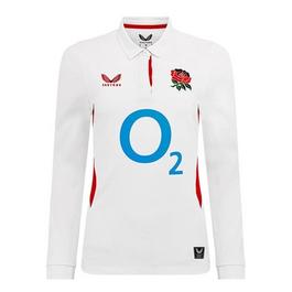 Castore England Rugby Home Classic Long Sleeve Shirt 2025 Adults