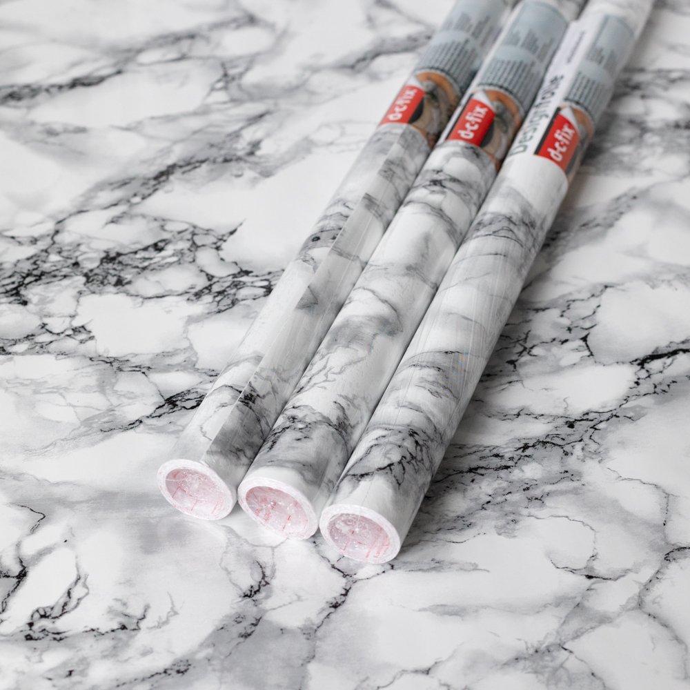 D C Fix  Dc Fix Marble Self Adhesive Vinyl Pack 3 White - 67X2 PACK3