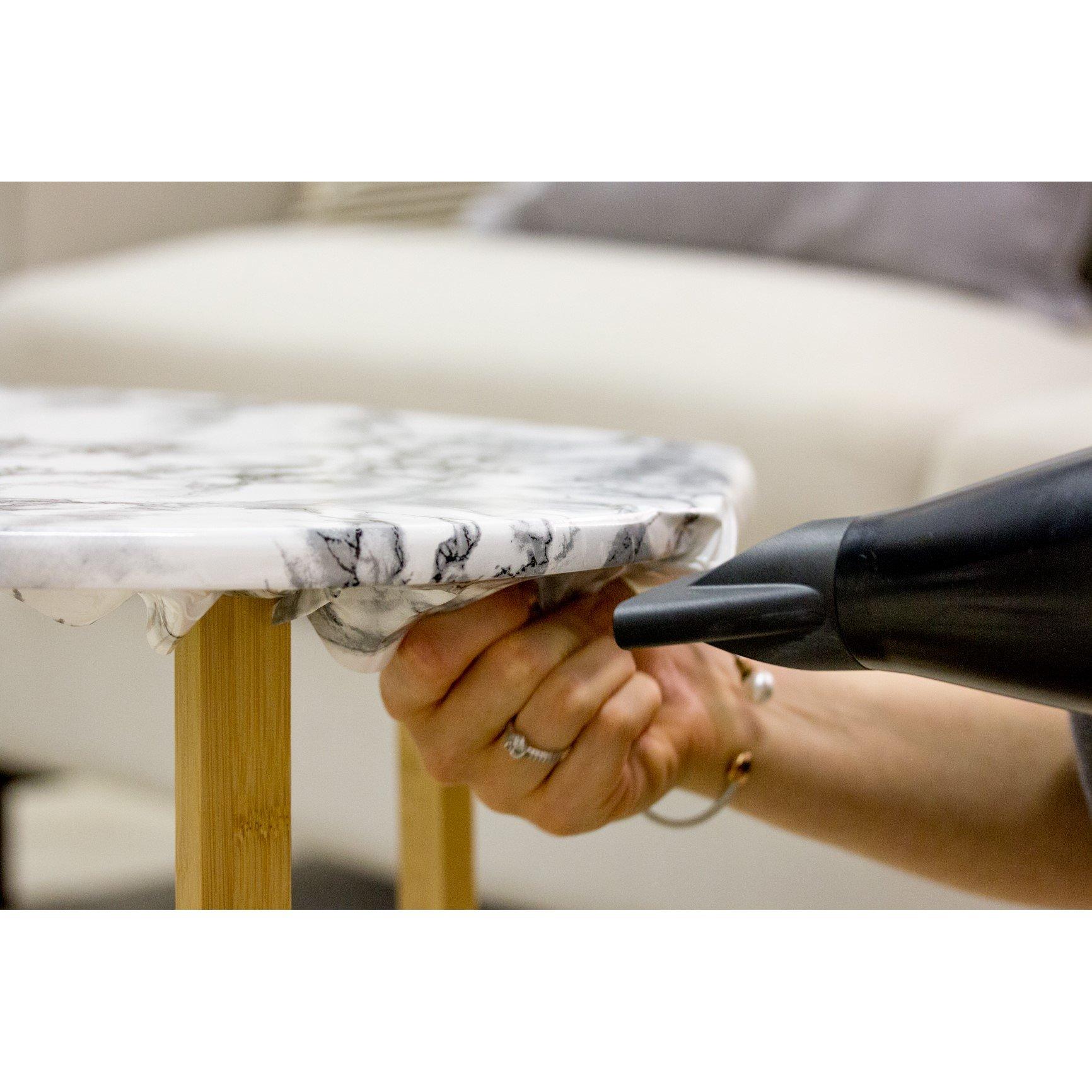 White - D C Fix - dc fix Marble White Self Adhesive Vinyl Pack 3 - 3