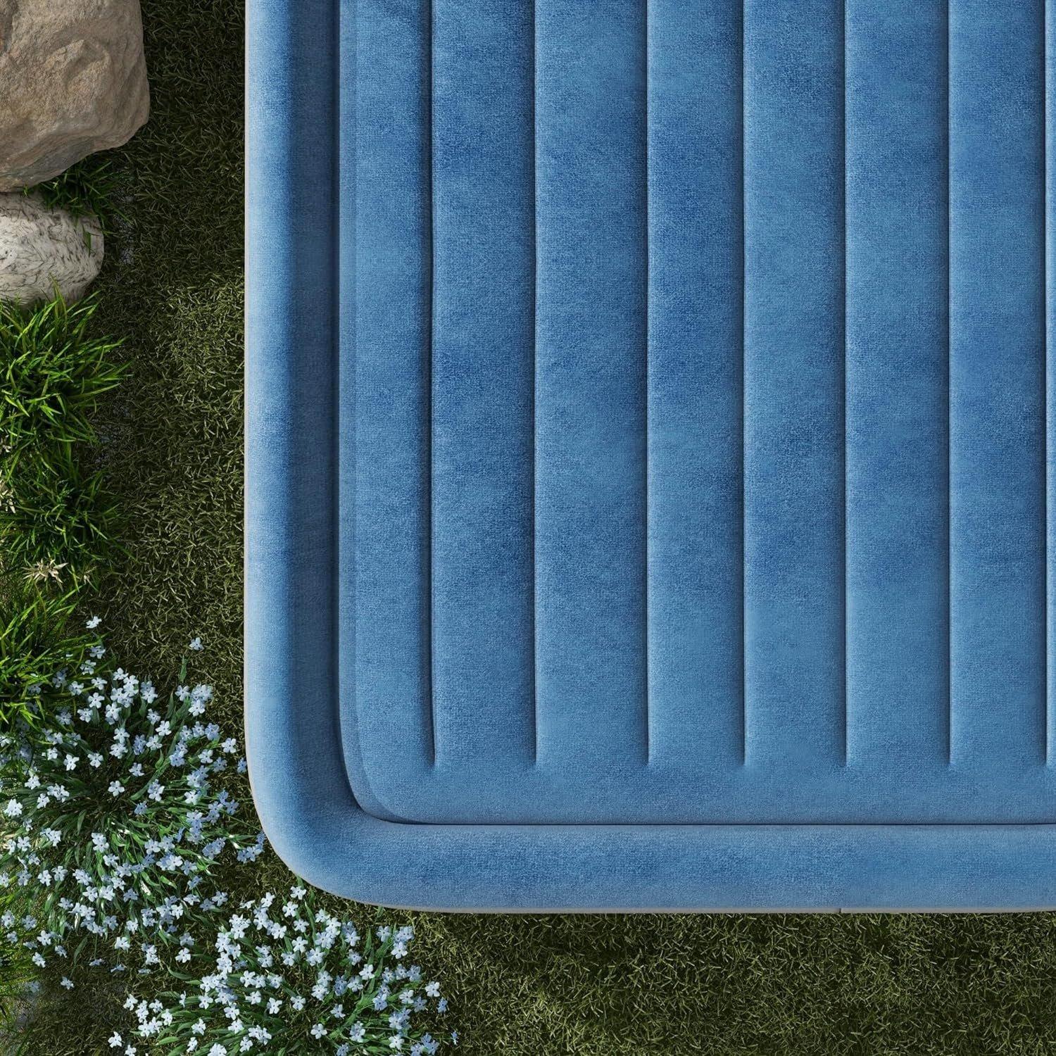 Grey - Outsunny - King-Size Inflatable Mattress with pump - 9