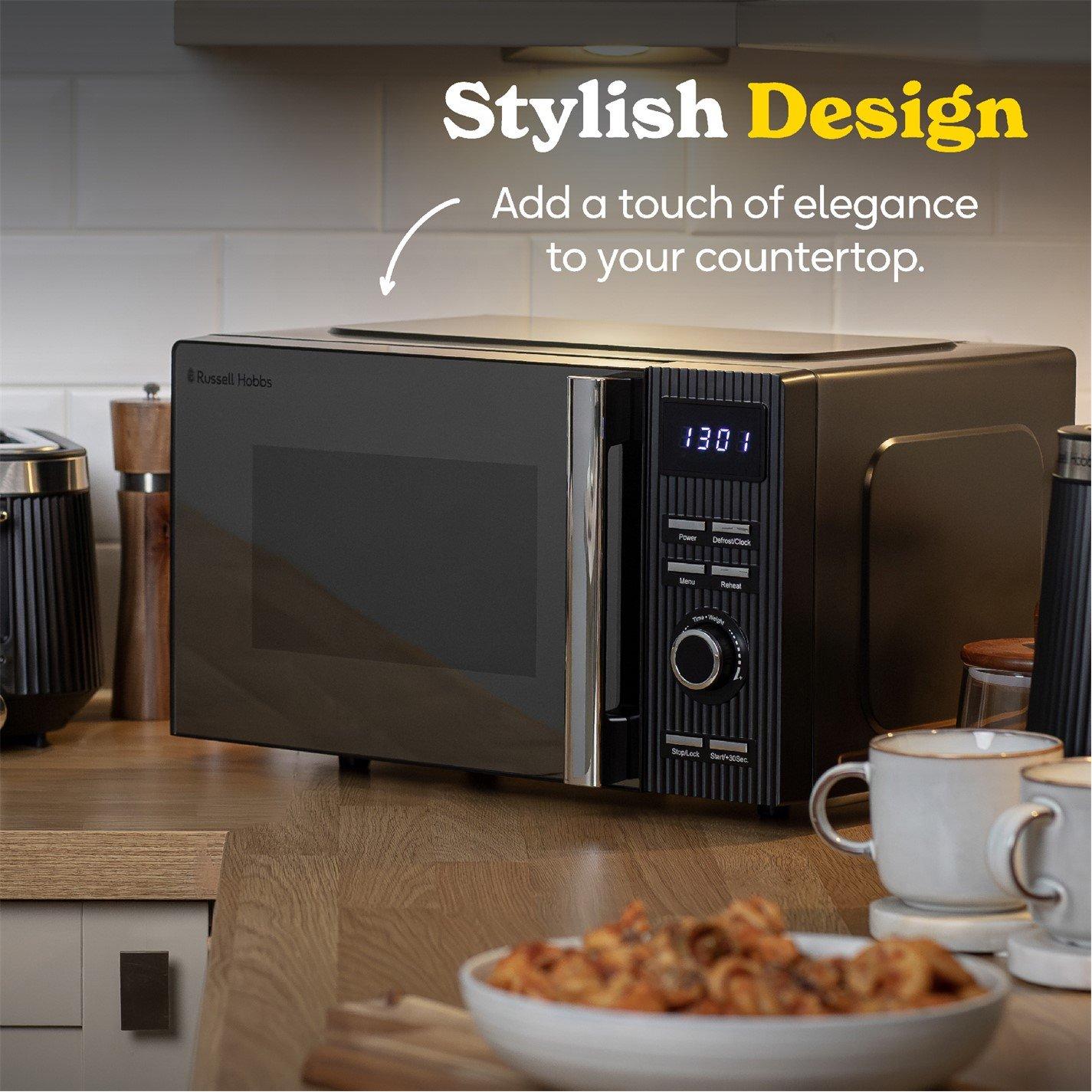 Black - Russell Hobbs - RHMD834B Bronte 20L Digital Microwave Matte Black - 11