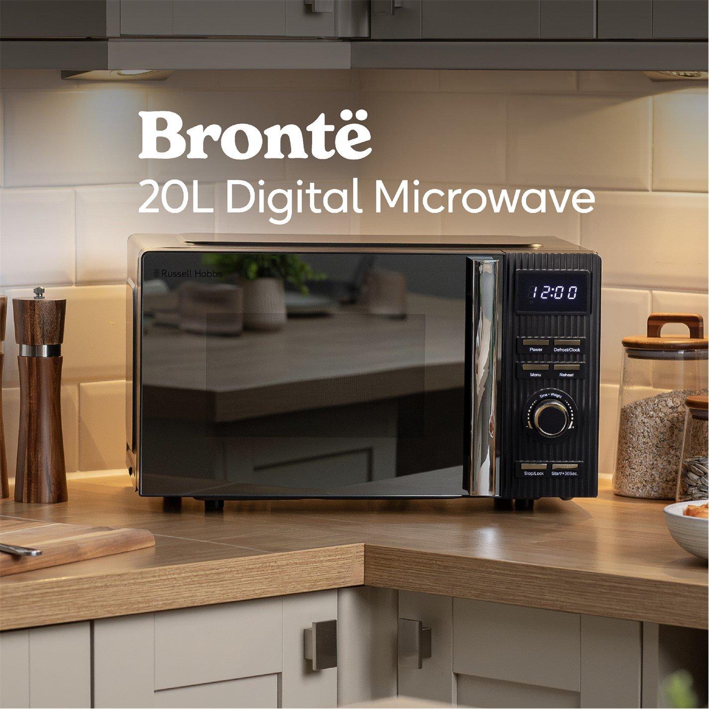 Black - Russell Hobbs - RHMD834B Bronte 20L Digital Microwave Matte Black - 3