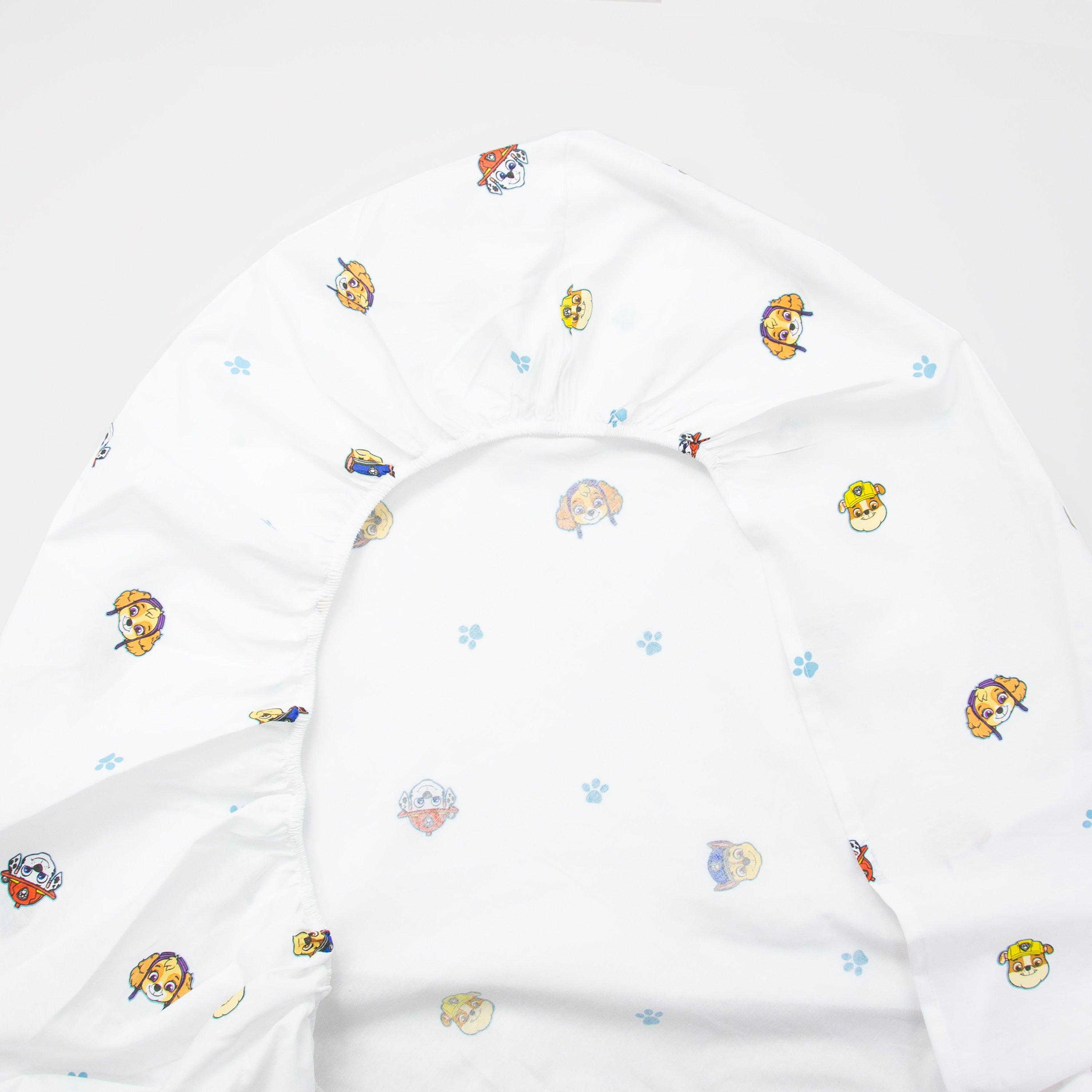 White - Paw Patrol - Paw Patrol Missions Junior Fitted Sheet - 2