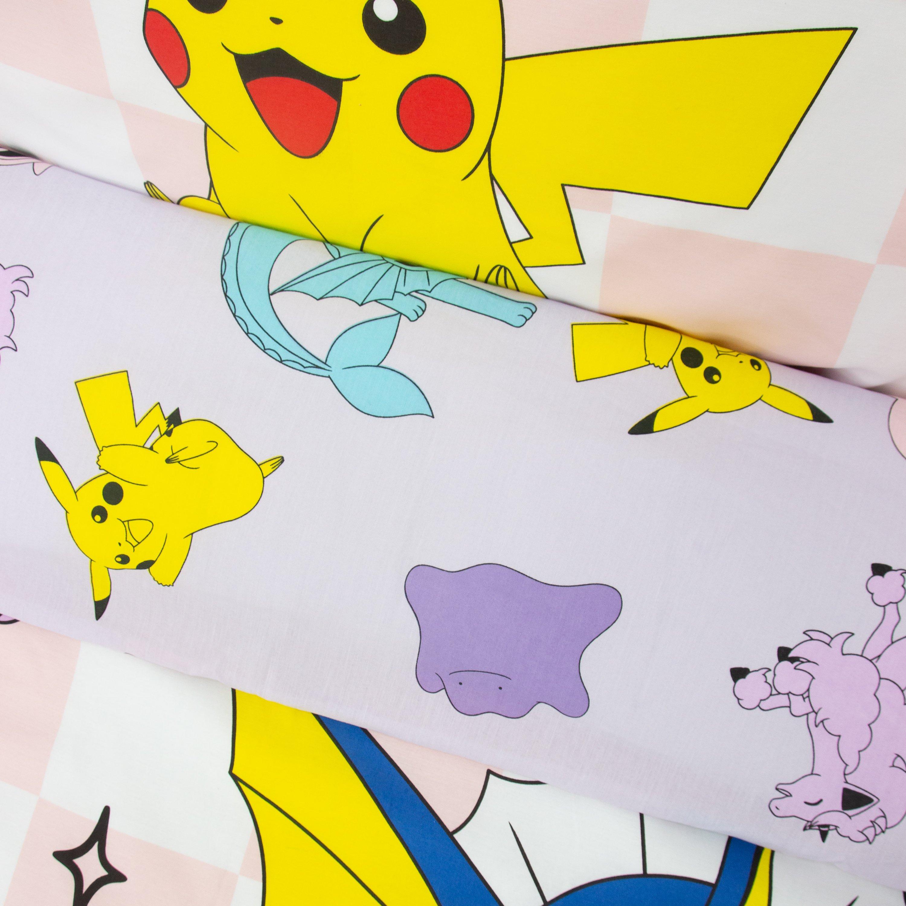 White - Pokemon - Pokemon Shot Single Fitted Sheet - 7