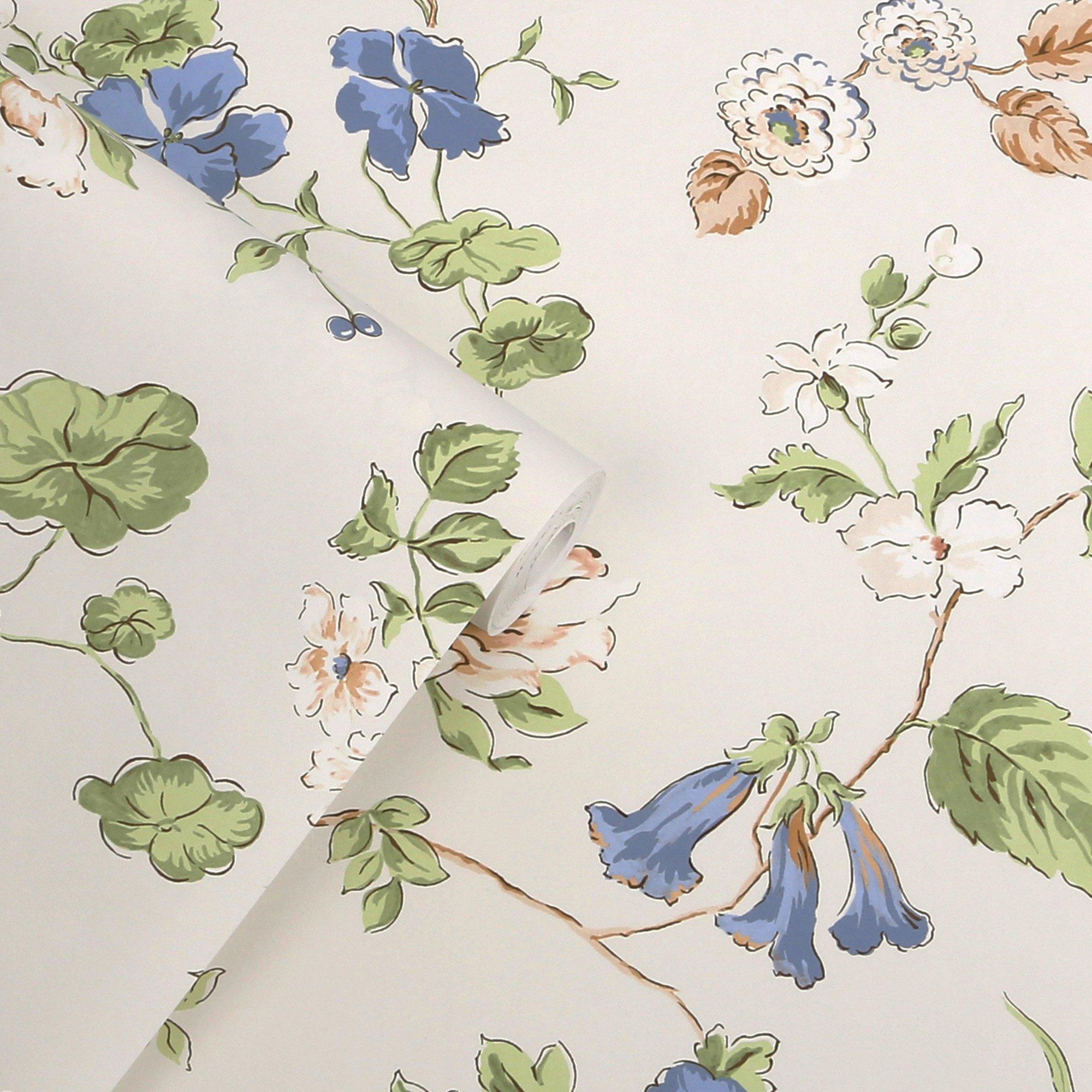 White - Laura Ashley - Laura Ashley Pennywell Grove Chalk Blue Wallpaper - 3
