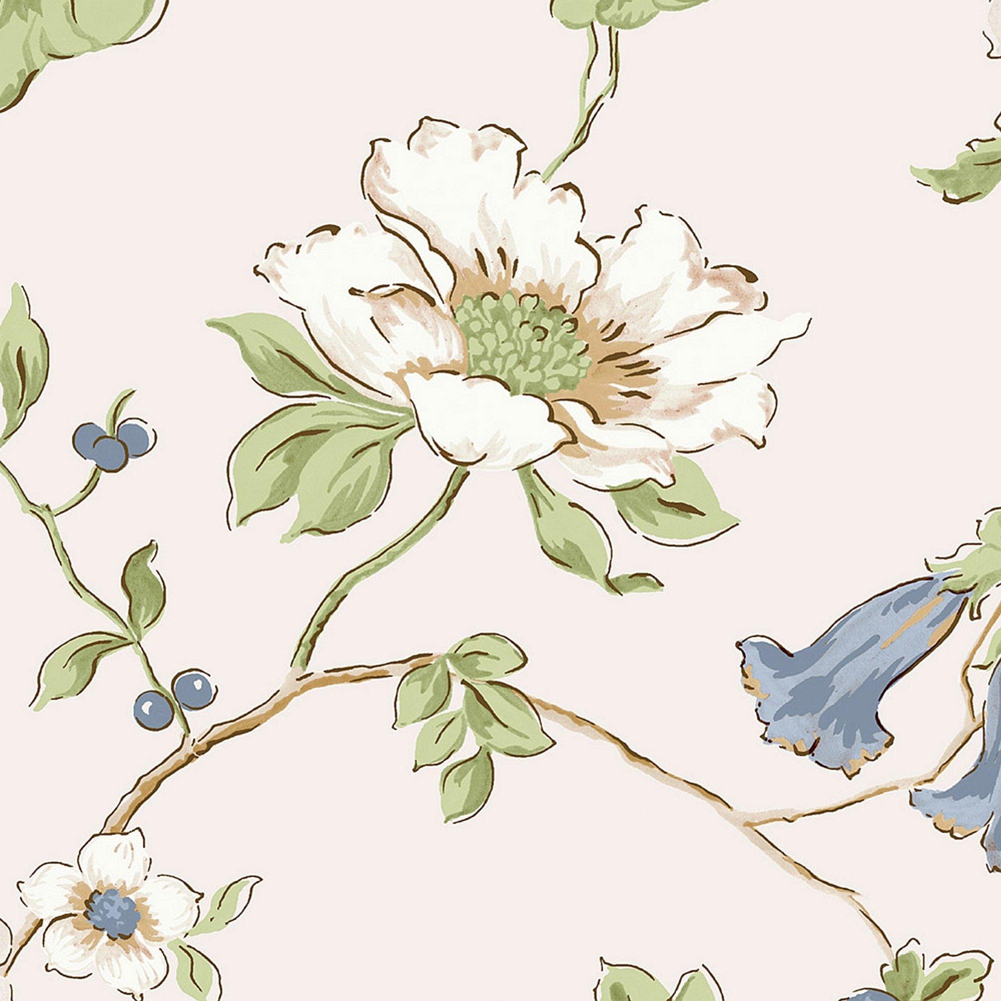 White - Laura Ashley - Laura Ashley Pennywell Grove Chalk Blue Wallpaper - 4