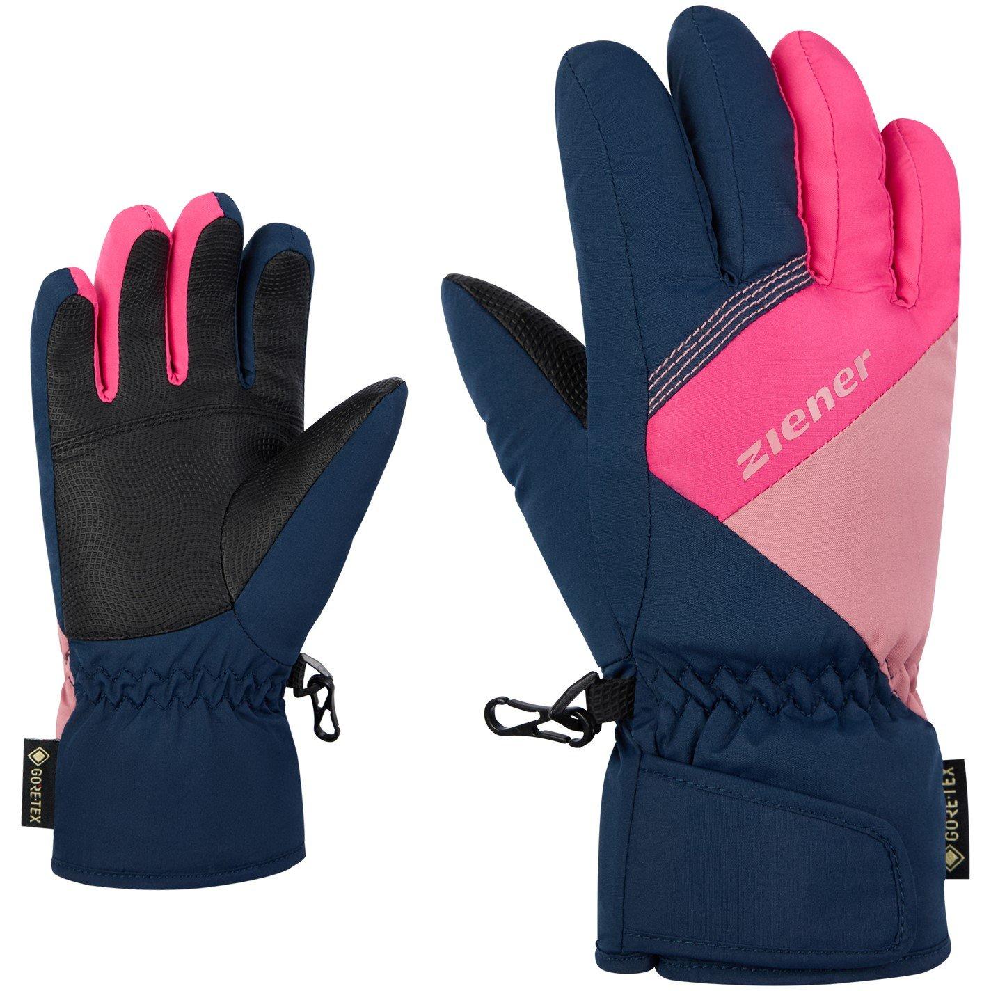 Ziener  Kids Ski Gloves - Blue/Pink - Medium Jnr
