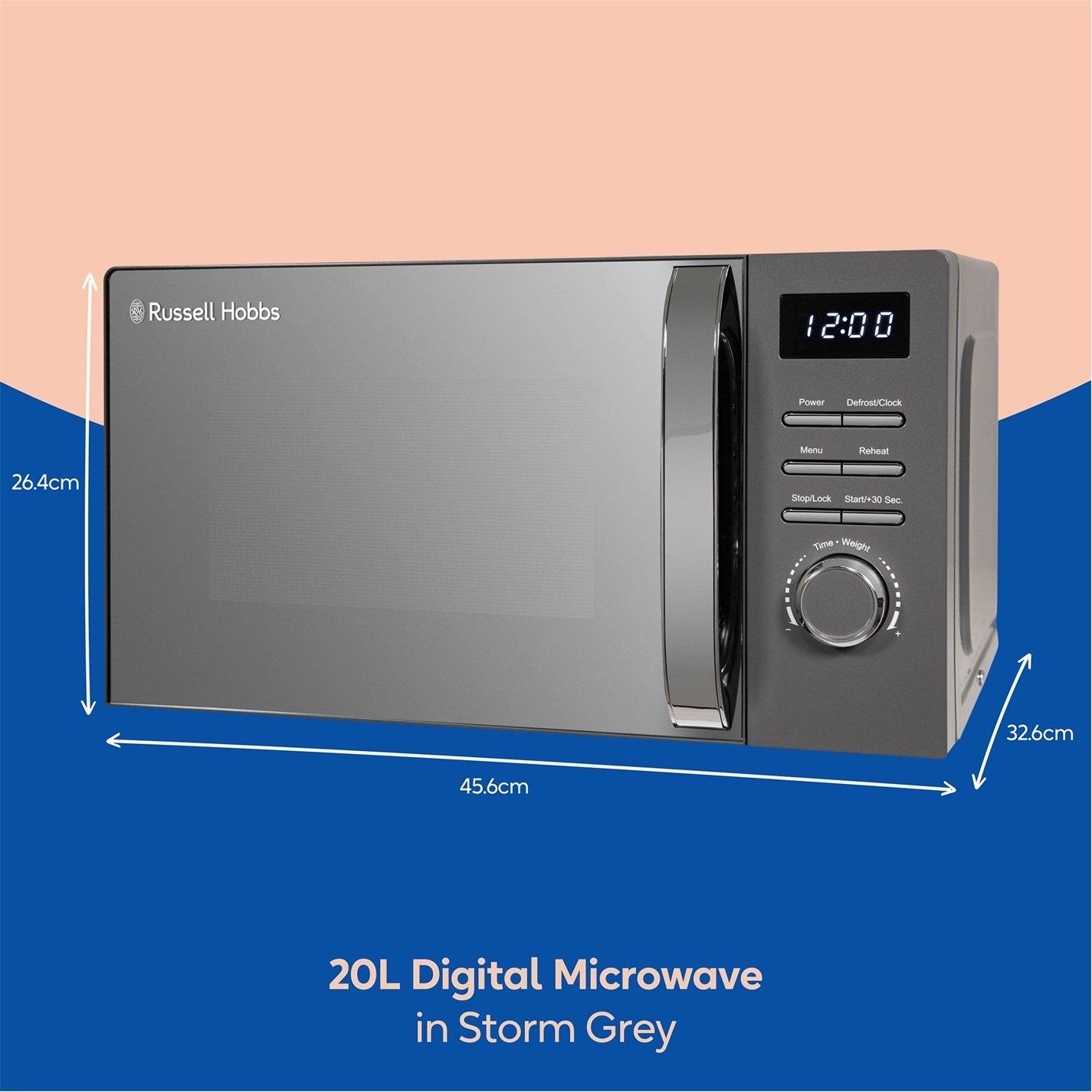 Grey - Russell Hobbs - RHMD818G 20L Digital Microwave - 2