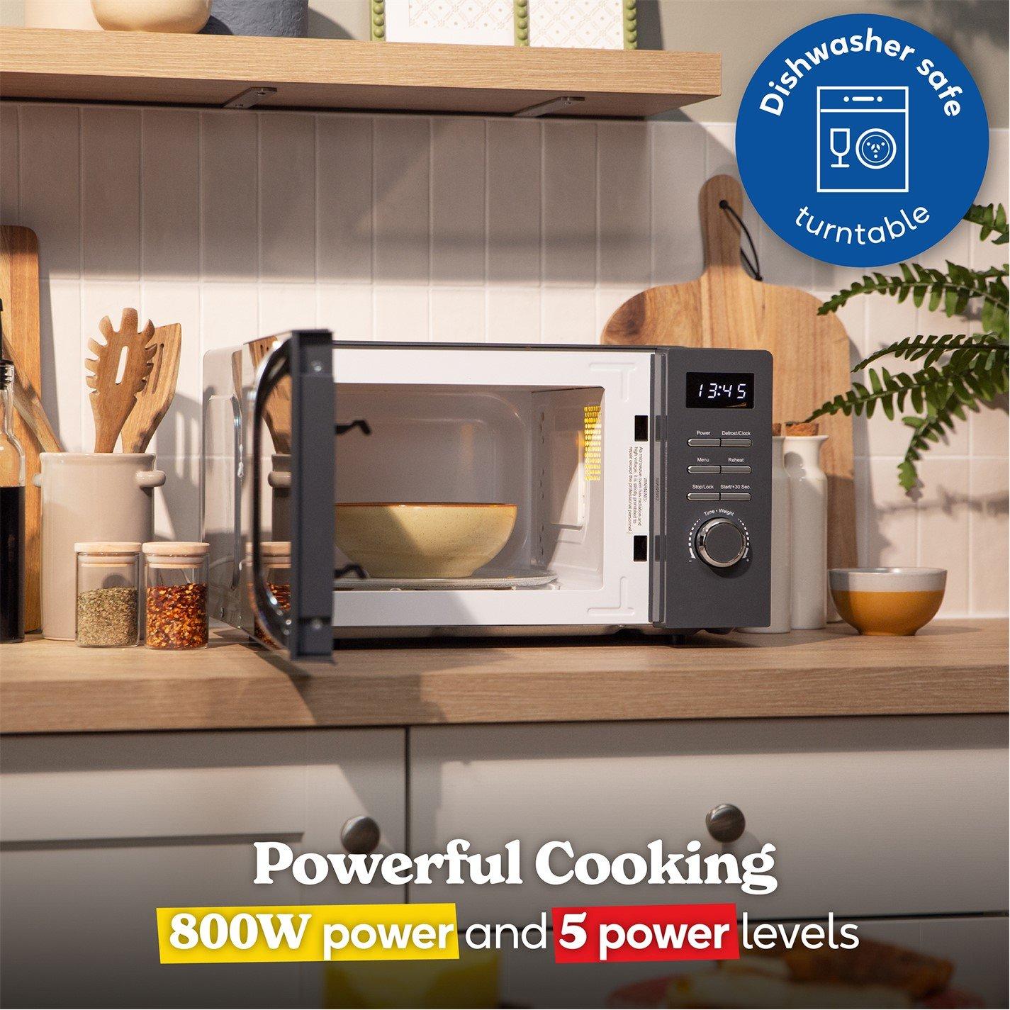 Grey - Russell Hobbs - RHMD818G 20L Digital Microwave - 6