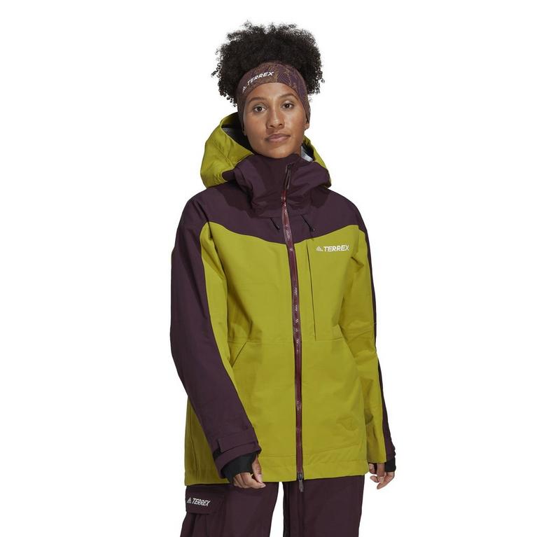 Pouls Olive - adidas - Terrex 3L Post-Consumer Nylon Snow Jacket Womens - 2