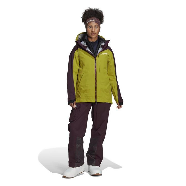 Pouls Olive - adidas - Terrex 3L Post-Consumer Nylon Snow Jacket Womens - 8