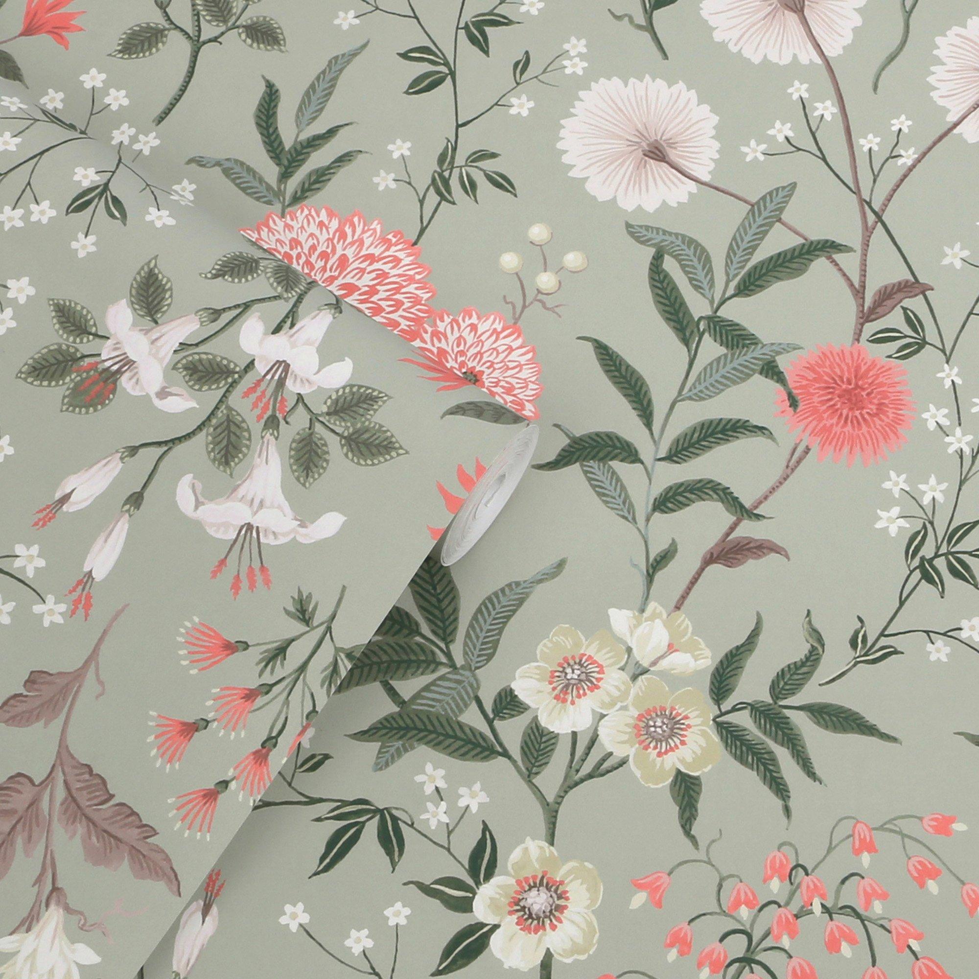 Green - Laura Ashley - Laura Ashley Otterham Garden Pistachio Wallpaper - 3