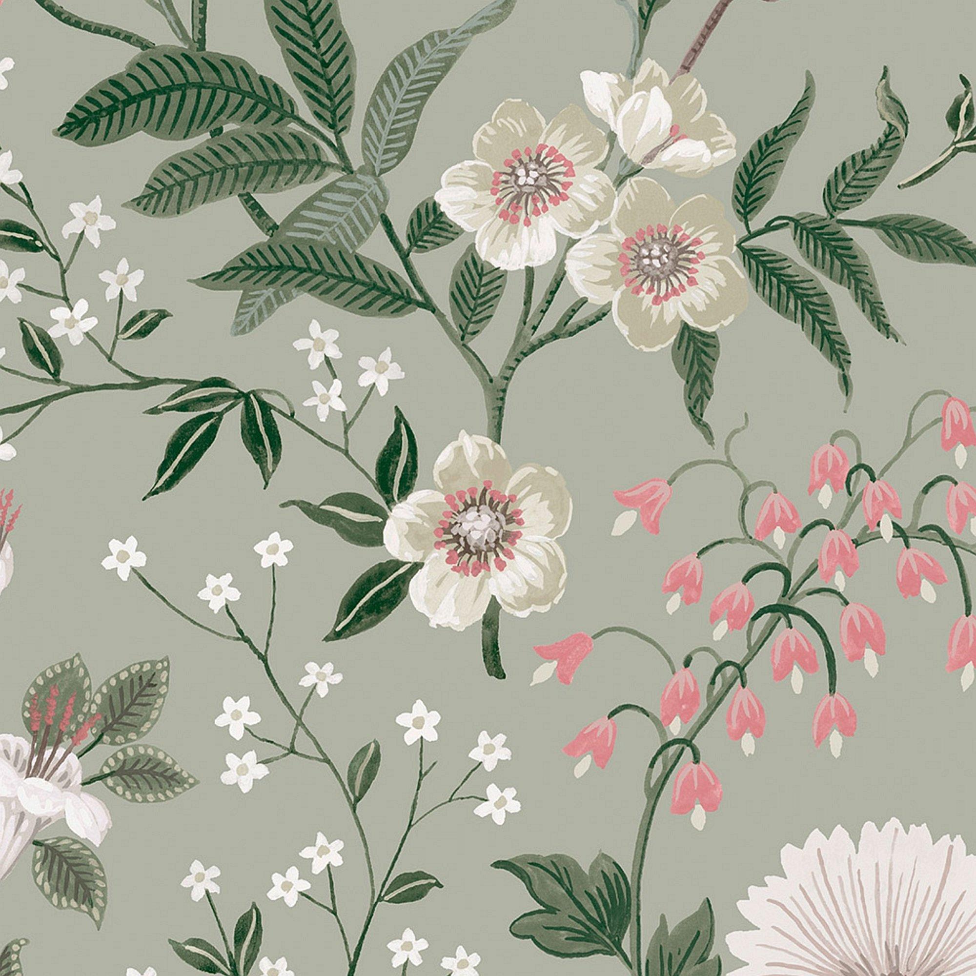 Green - Laura Ashley - Laura Ashley Otterham Garden Pistachio Wallpaper - 4