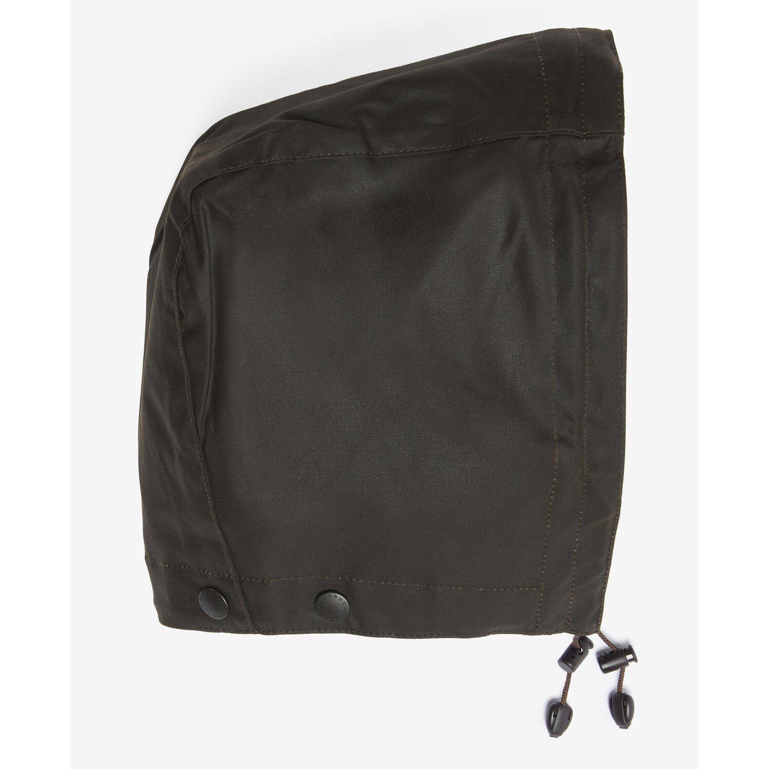 Olive - Barbour - Sylkoil Attachable Waxed Hood - 1