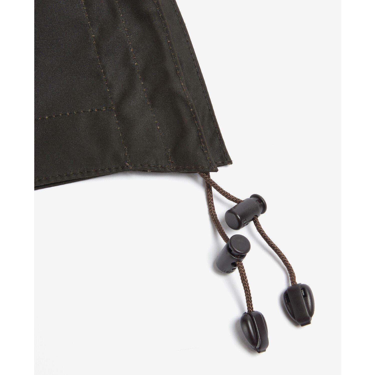 Olive - Barbour - Sylkoil Attachable Waxed Hood - 3