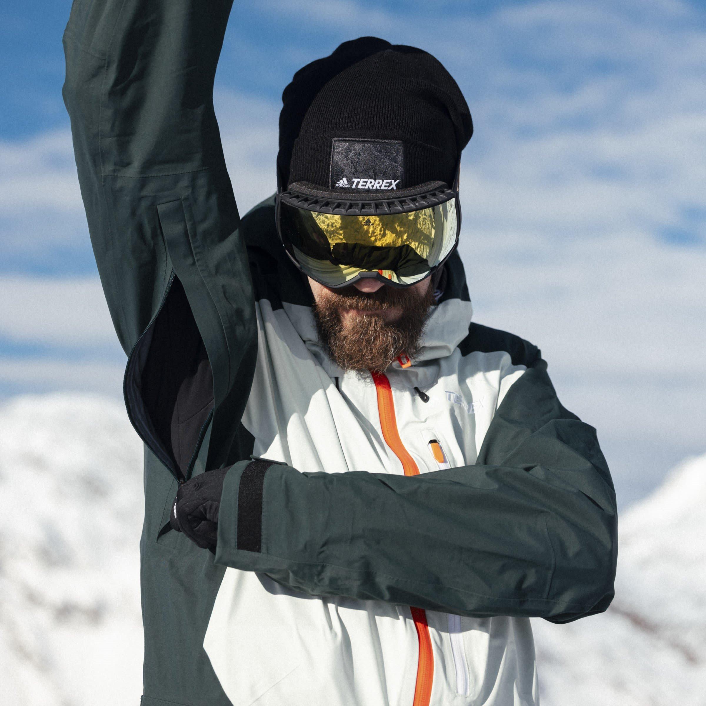 Shagrn/Lingrn - adidas - Terrex 3-Layer Gore-Tex Hooded Long Sleeve Ski Suit - 12