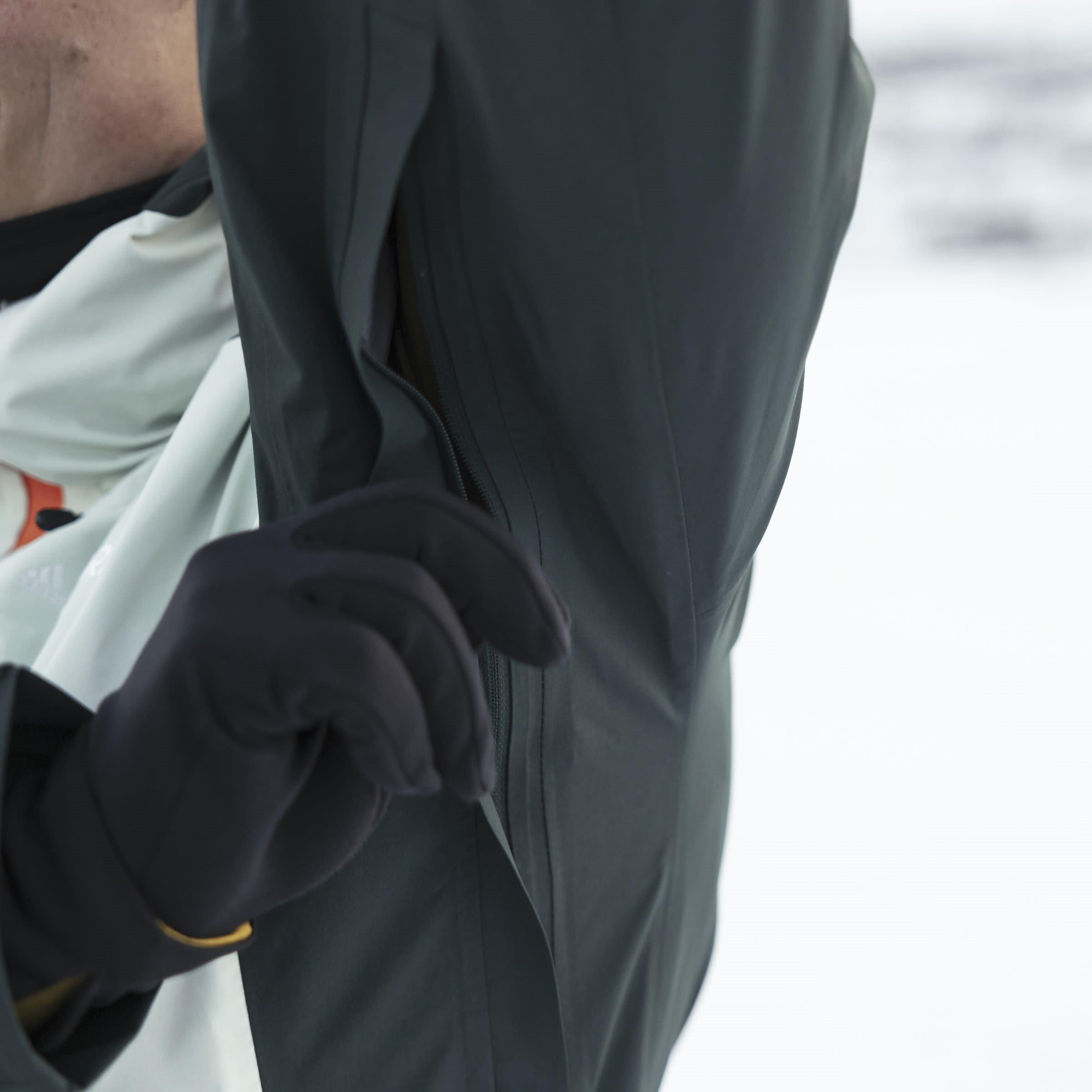 Shagrn/Lingrn - adidas - Terrex 3-Layer Gore-Tex Hooded Long Sleeve Ski Suit - 13