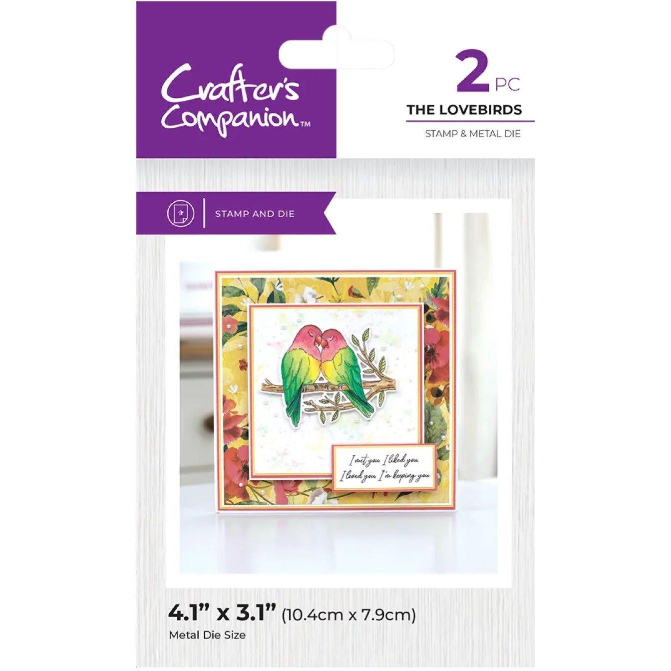Multi - Crafters Companion - The Lovebirds Stamp and Die - 1