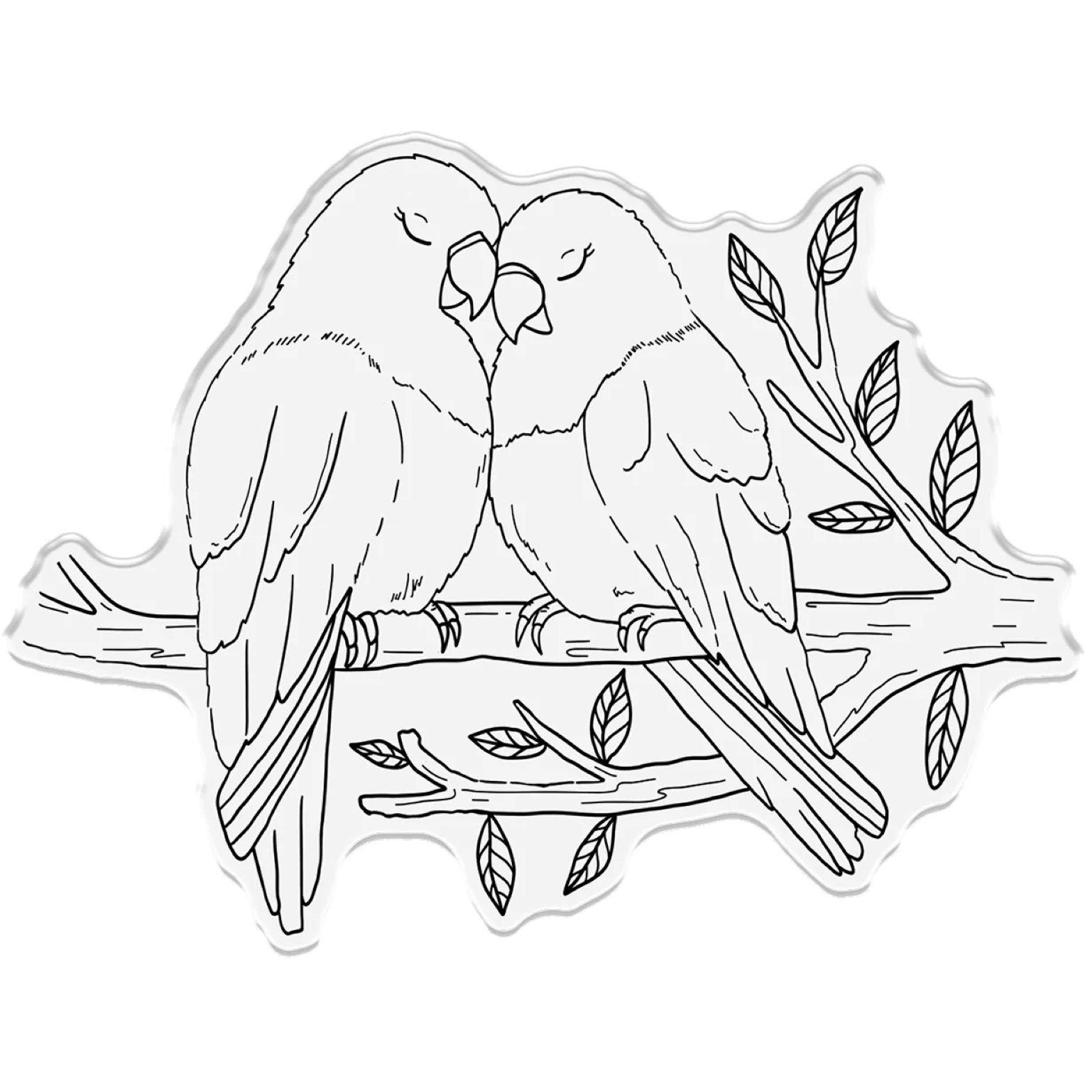 Multi - Crafters Companion - The Lovebirds Stamp and Die - 2