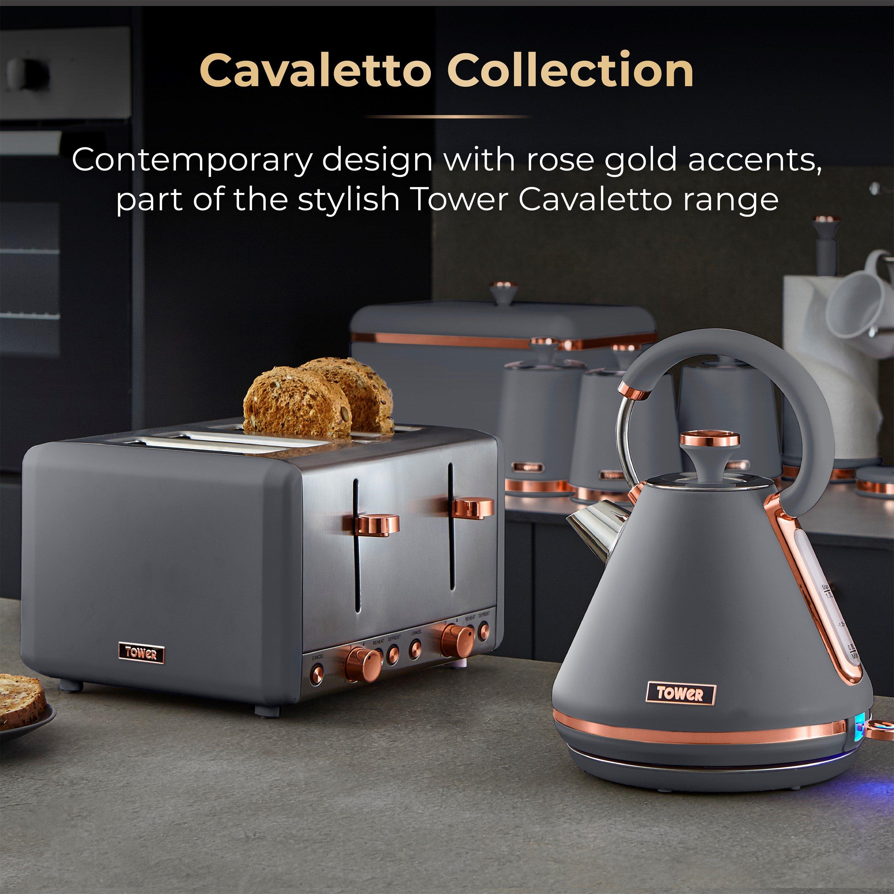 Grey - Tower - Cavaletto 3KW 1.7 Litre Pyramid Kettle Grey with R - 3