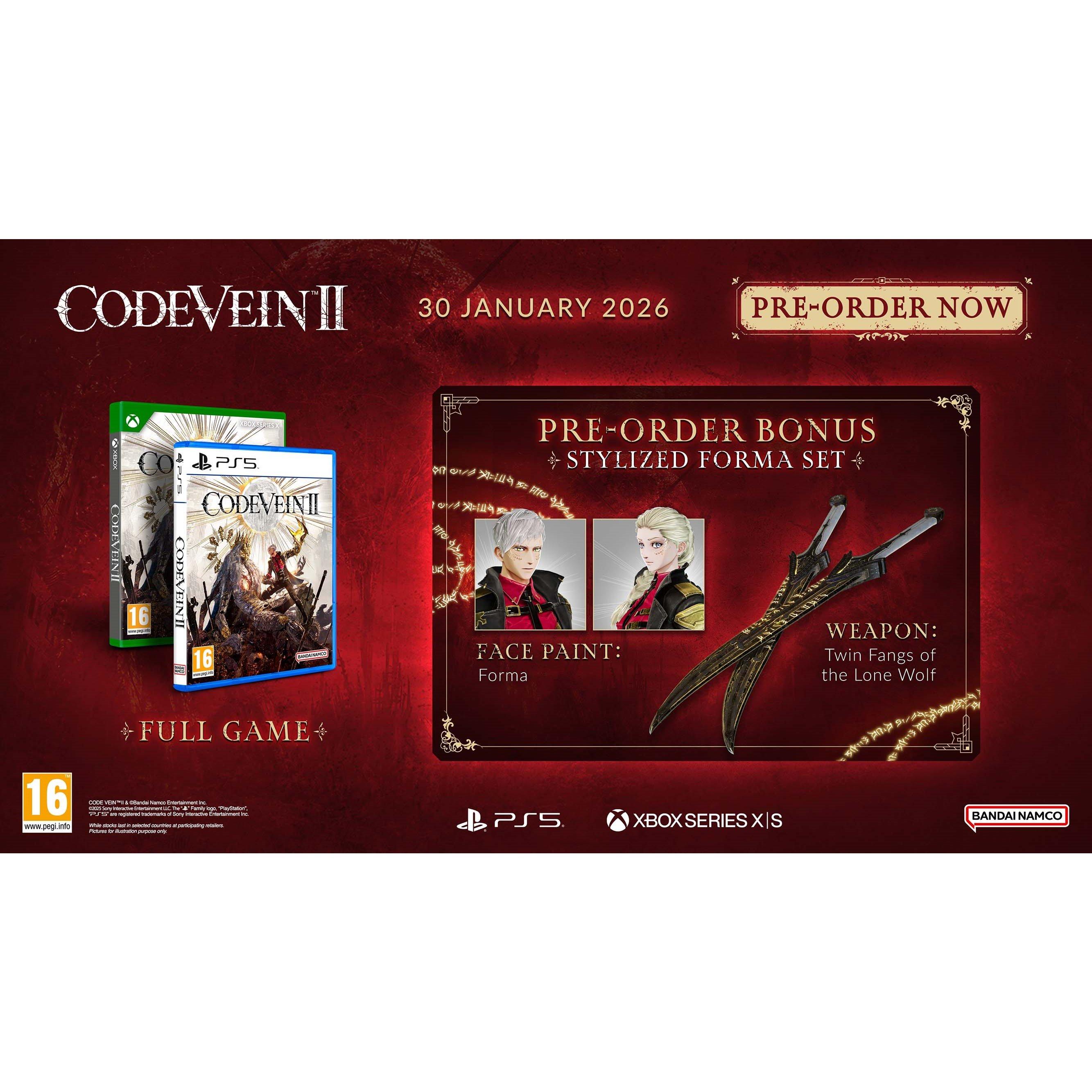 Bandai Namco Code Vein II | Sports Direct