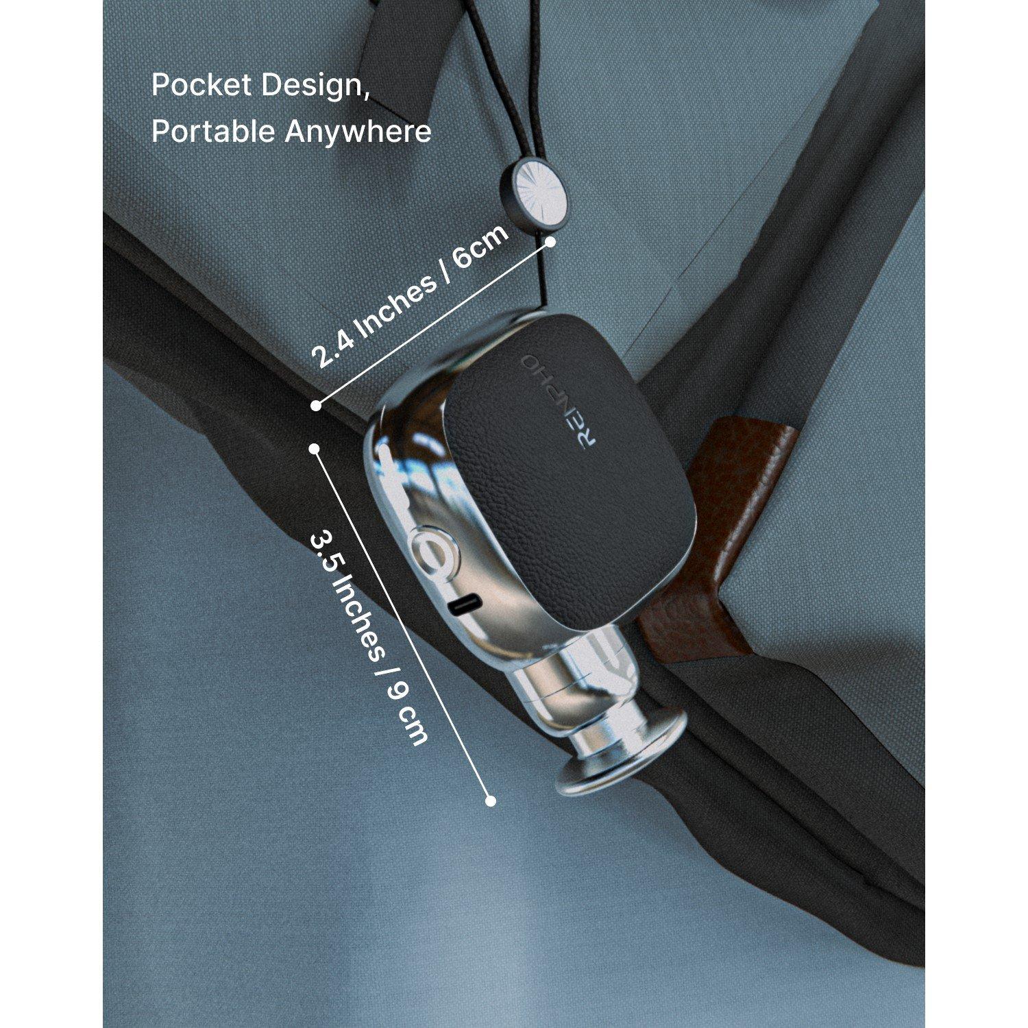 Black - Renpho - Micro  Massage Gun Portable Pocket Mini Massage G - 4