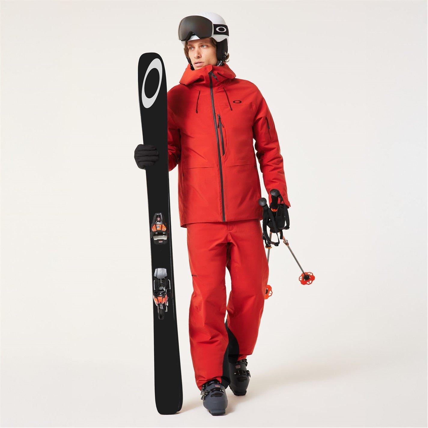Red - Oakley - Men's Canopy Insulated DWR Long Sleeve Ski Jacket - 1