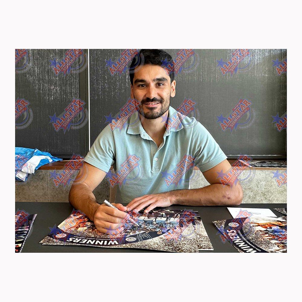 Blue - AllStarSignings Ltd - Ilkay Gundogan signed framed Manchester City photo - 2