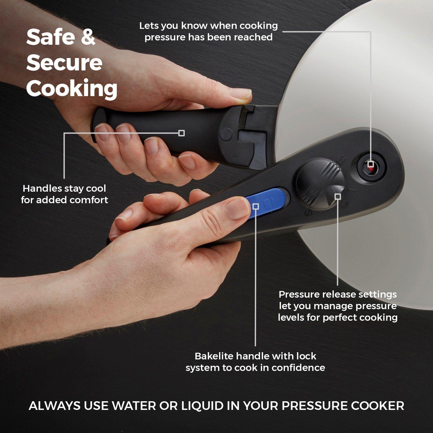 Stainless Steel - Tower - Express 4L/22cm Pressure Cooker S/S - 4