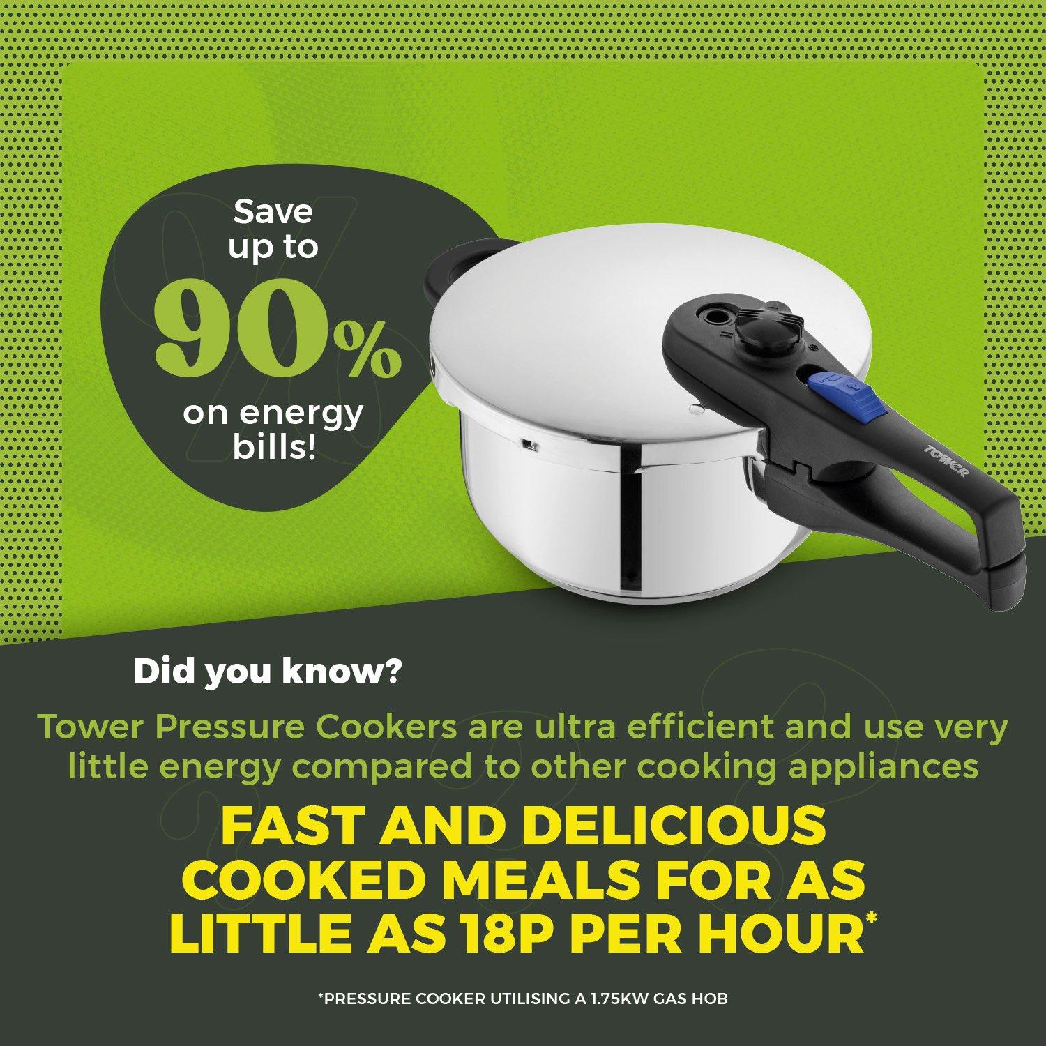 Stainless Steel - Tower - Express 4L/22cm Pressure Cooker S/S - 7