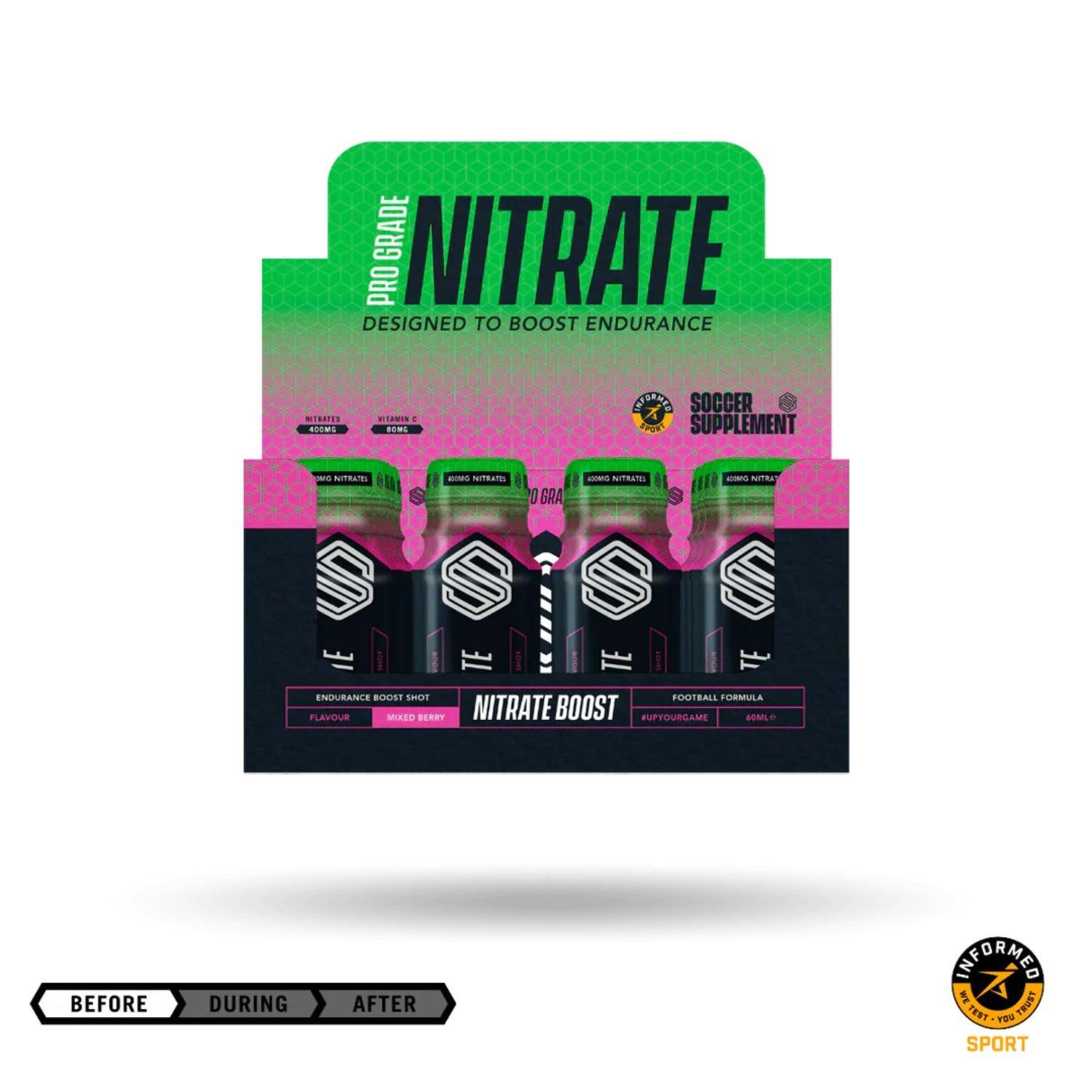 Soccer Supplements  Nitrate Shot (12 X 60Ml) - Berry