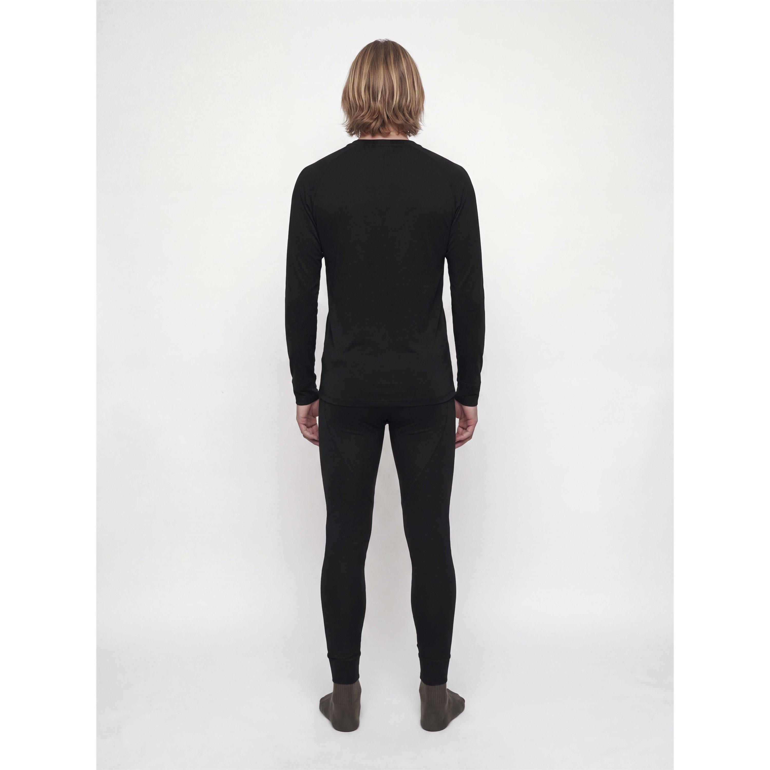 Sort - Jack and Jones - Men's Lesley Ski Top and Bottoms Slim-Fit Baselayer Set - 5