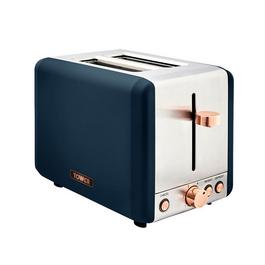 Tower Cavaletto 2 Slice Stainless Steel Toaster with Ros