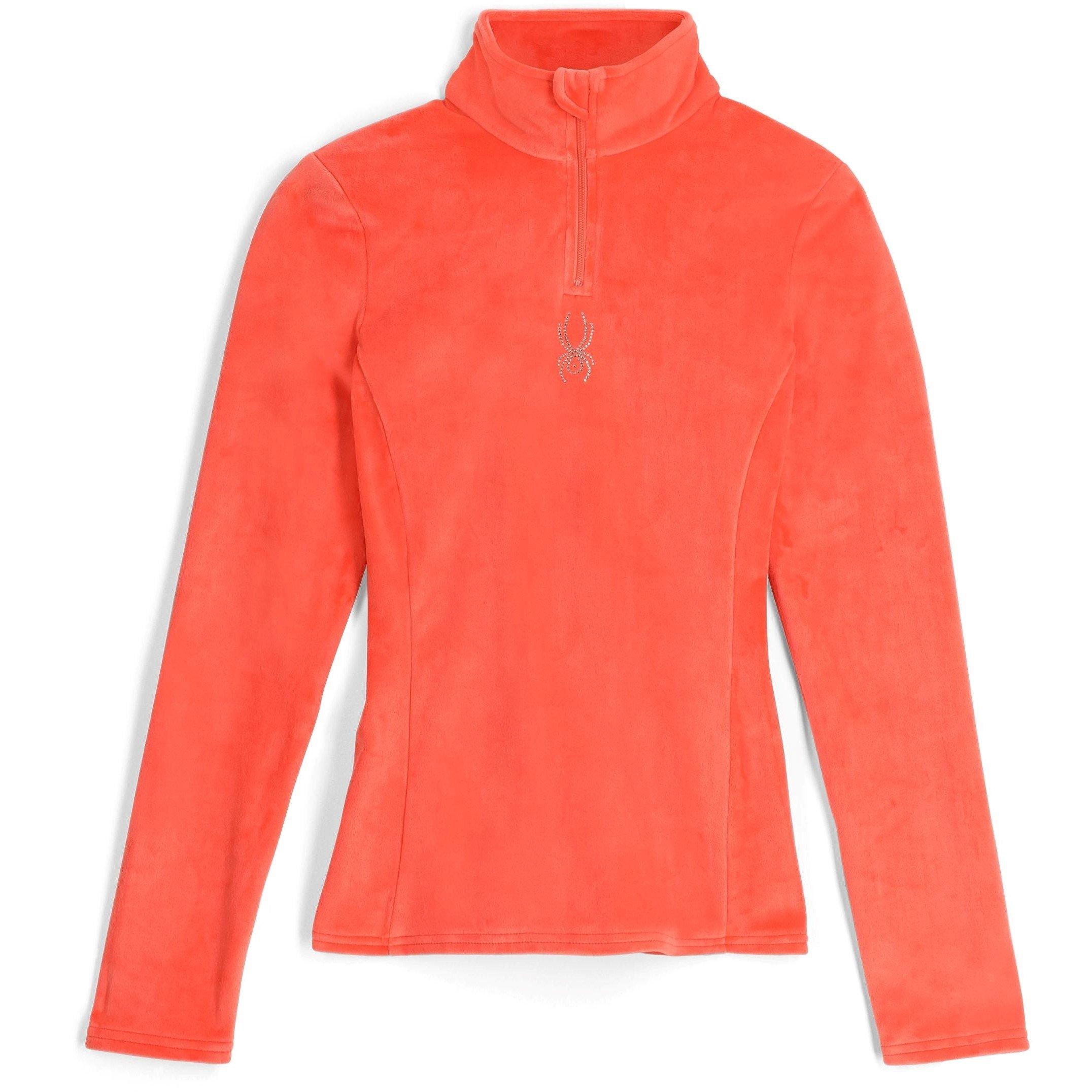 Spyder Women's Shimmer Half Zip Fleece - Coral - 10 (S)