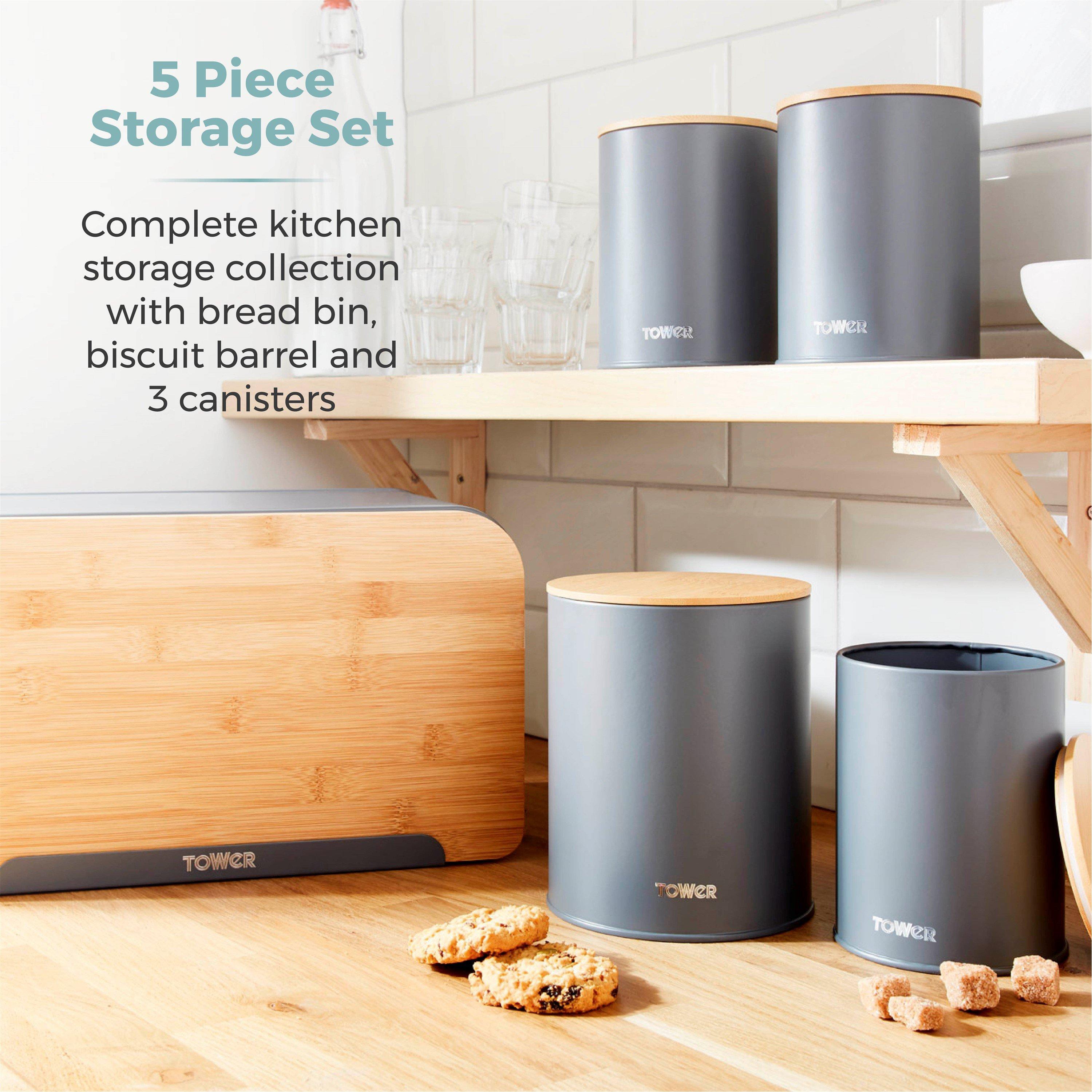 Grey - Tower - Scandi 5 Piece Storage Set - 3