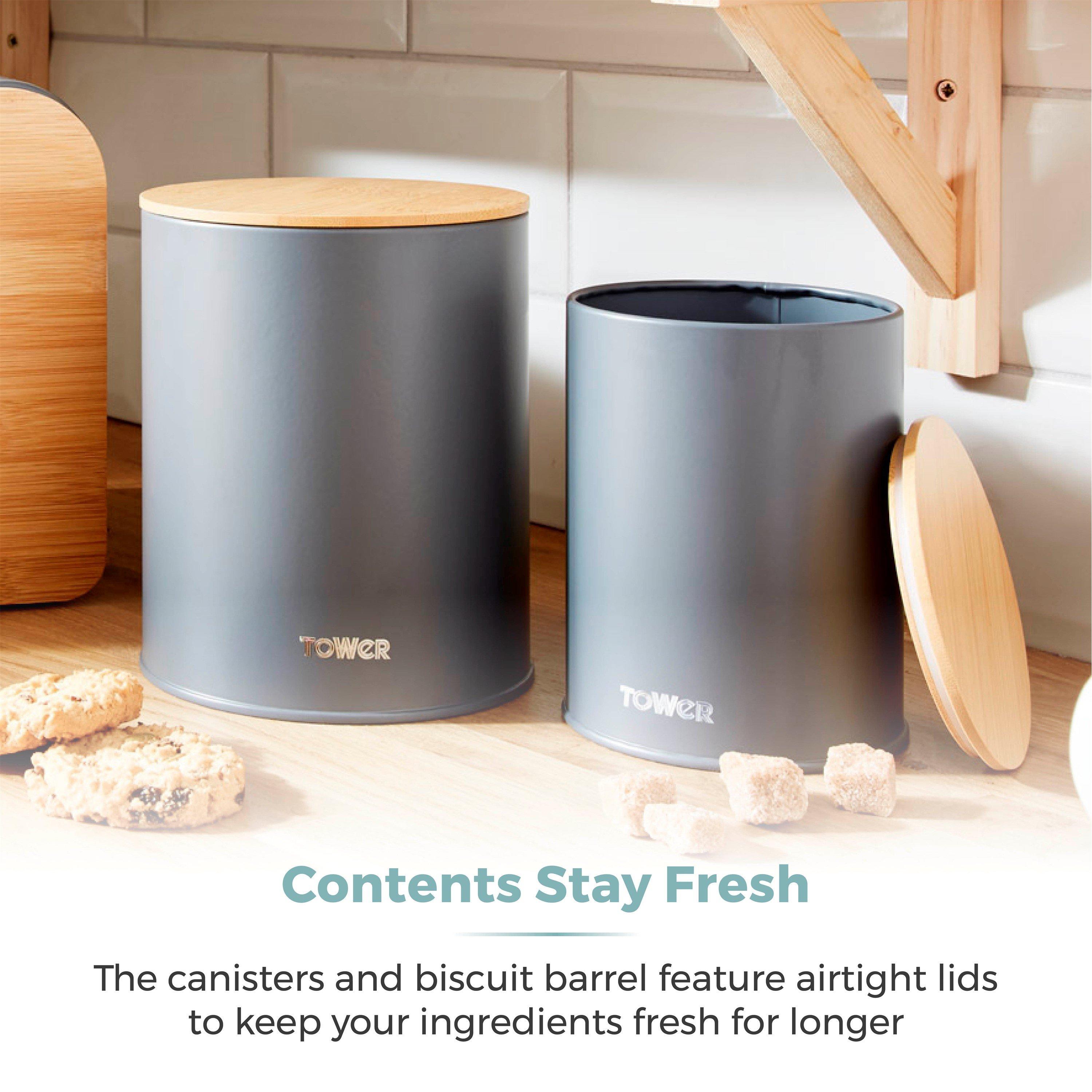 Grey - Tower - Scandi 5 Piece Storage Set - 5