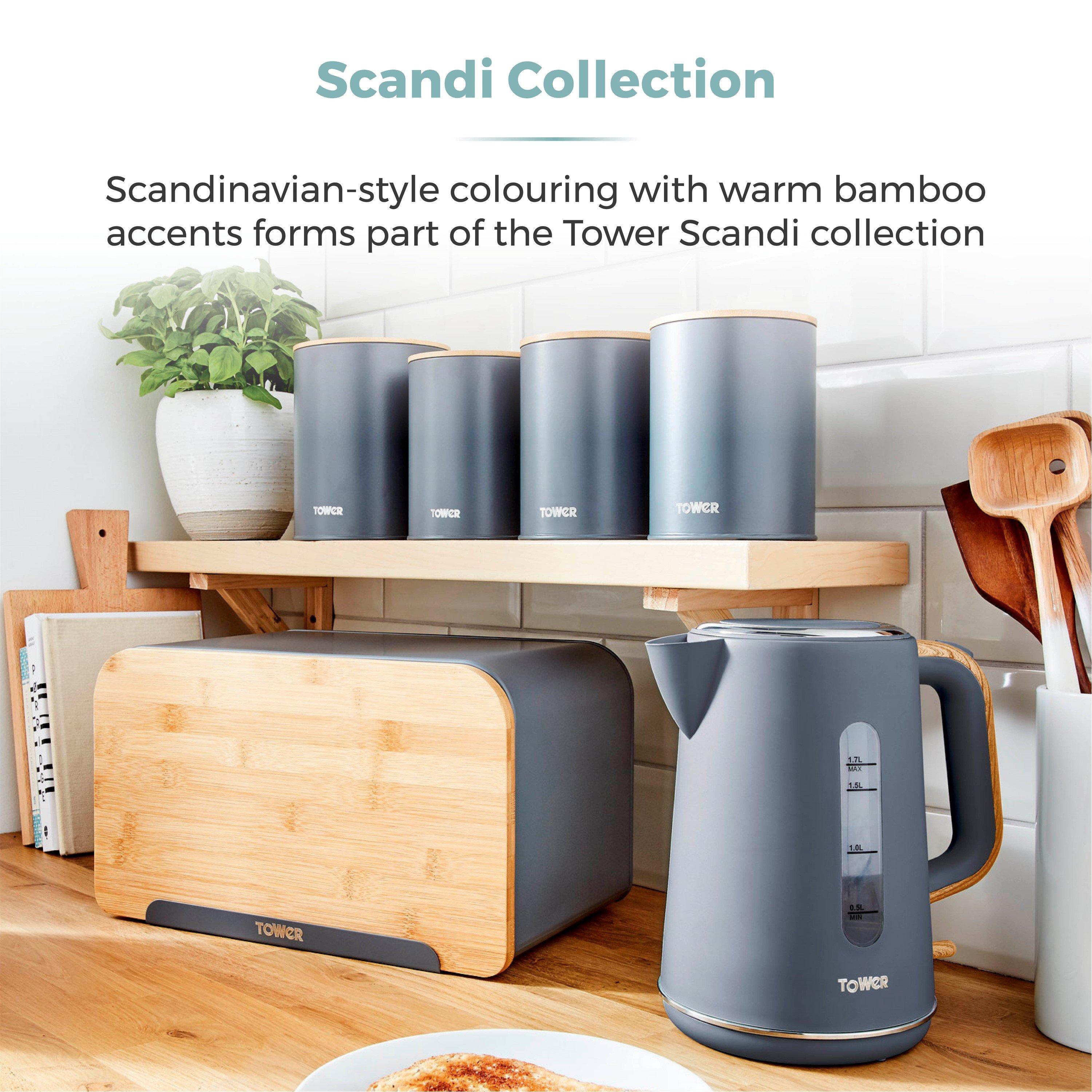 Grey - Tower - Scandi 5 Piece Storage Set - 8